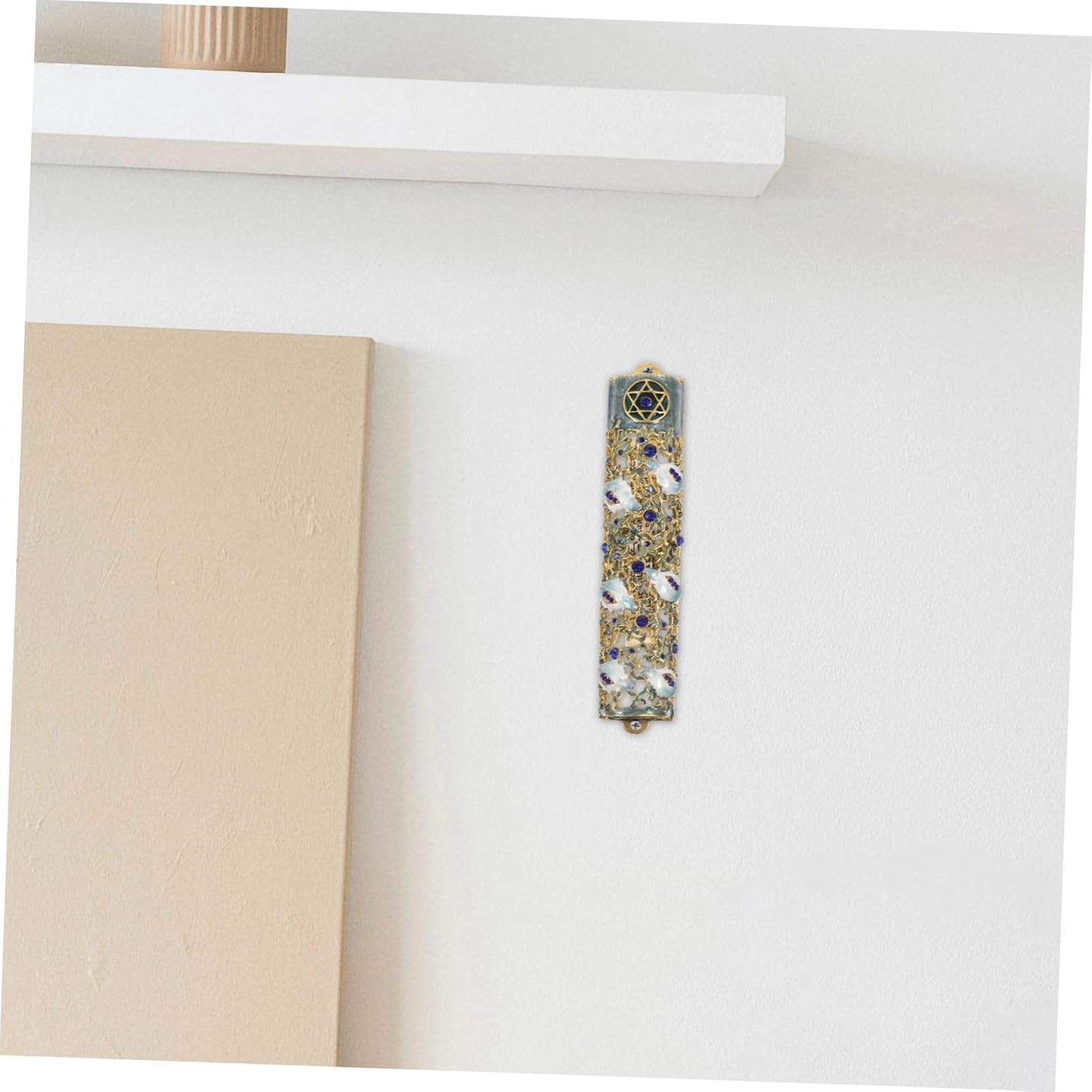 Elegant Mezuzah Door Accent Hanukkah Decoration with Blessing Scripture