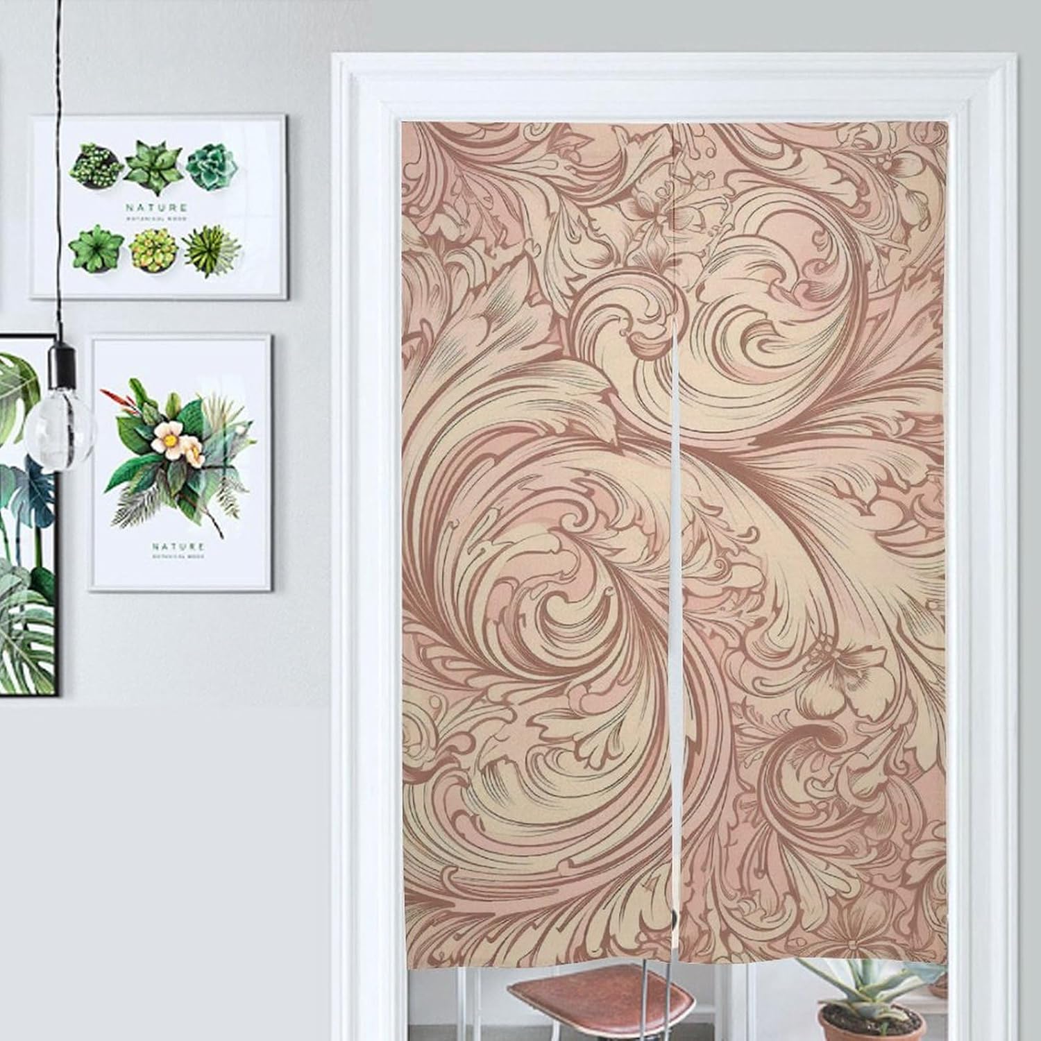 Swirl Style Japanese Noren Door Curtain 34x57 Inches