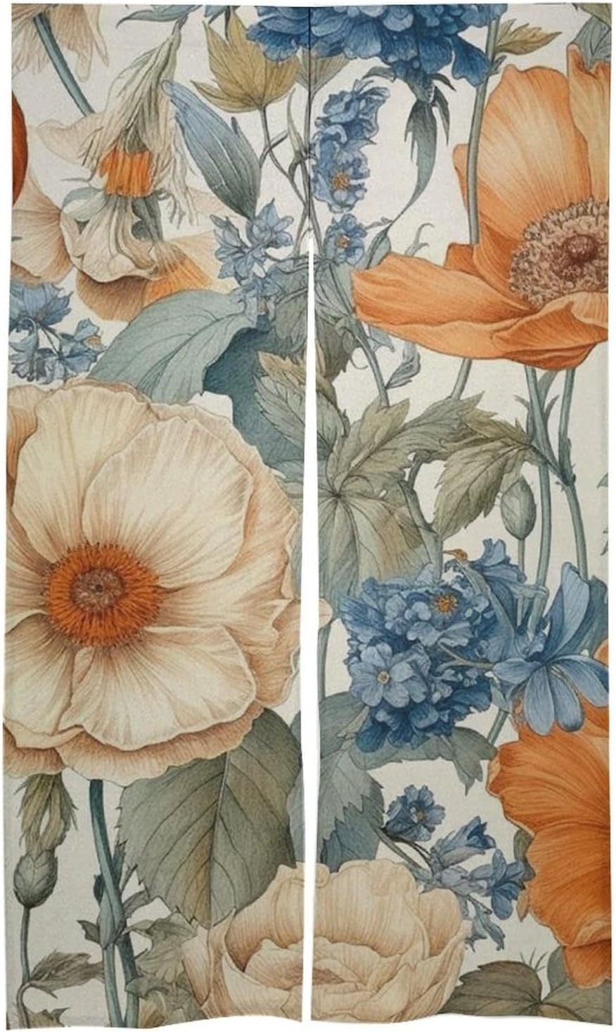 Japanese Noren Door Curtain with Scenic Design