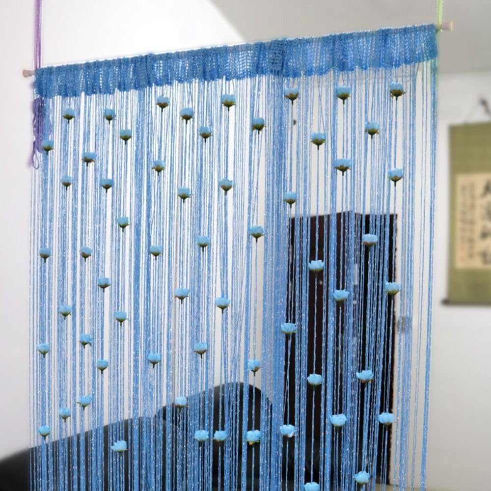 1 Panel Shiny Tassel Curtain for Door Window