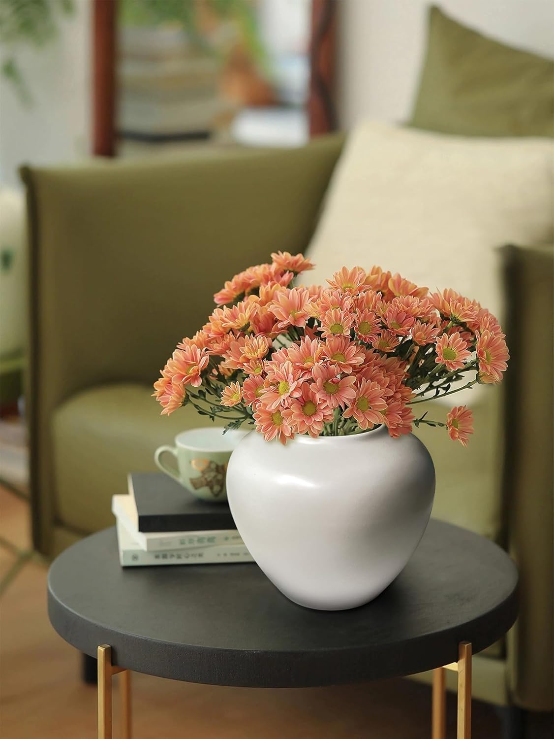 GeLive Handmade Ceramic Vase with Glossy Finish
