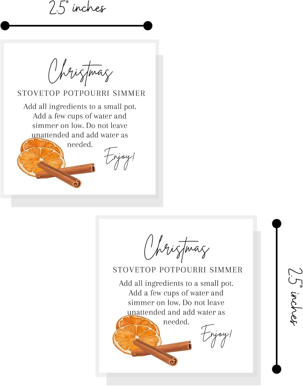Crafters Cup Christmas Stovetop Potpourri Simmer Cards 30 Pack