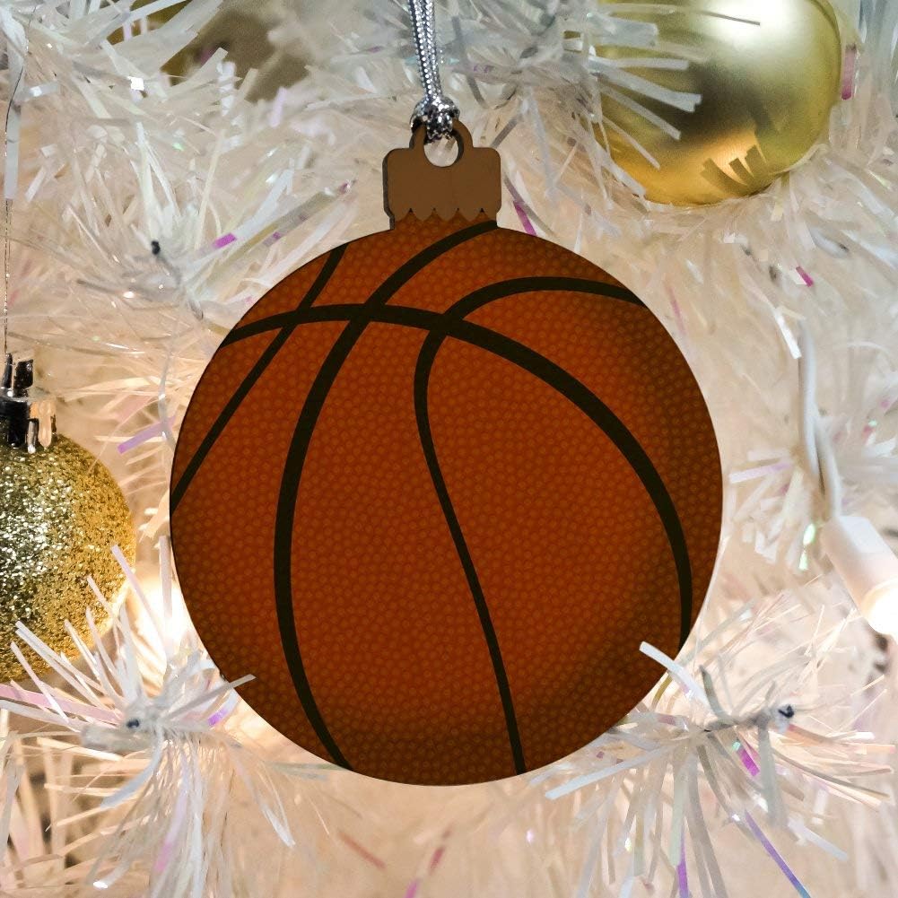 Graphics More Basketball Ball Wood Christmas Ornament