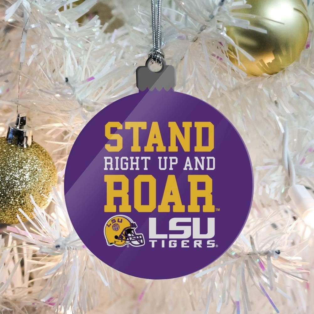 GRAPHICS MORE LSU Tigers Football Acrylic Christmas Ornament