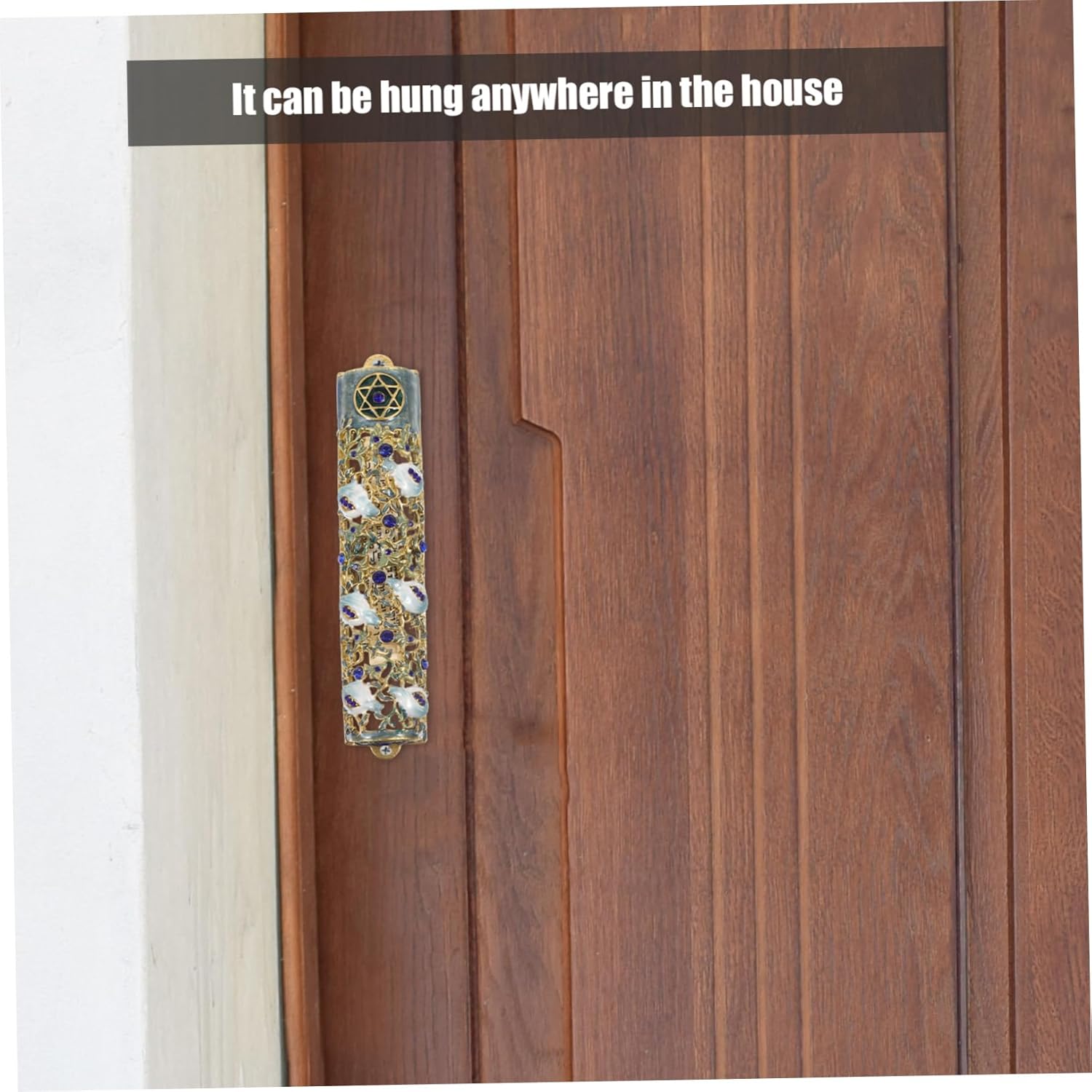 Elegant Mezuzah Door Accent Hanukkah Decoration with Blessing Scripture