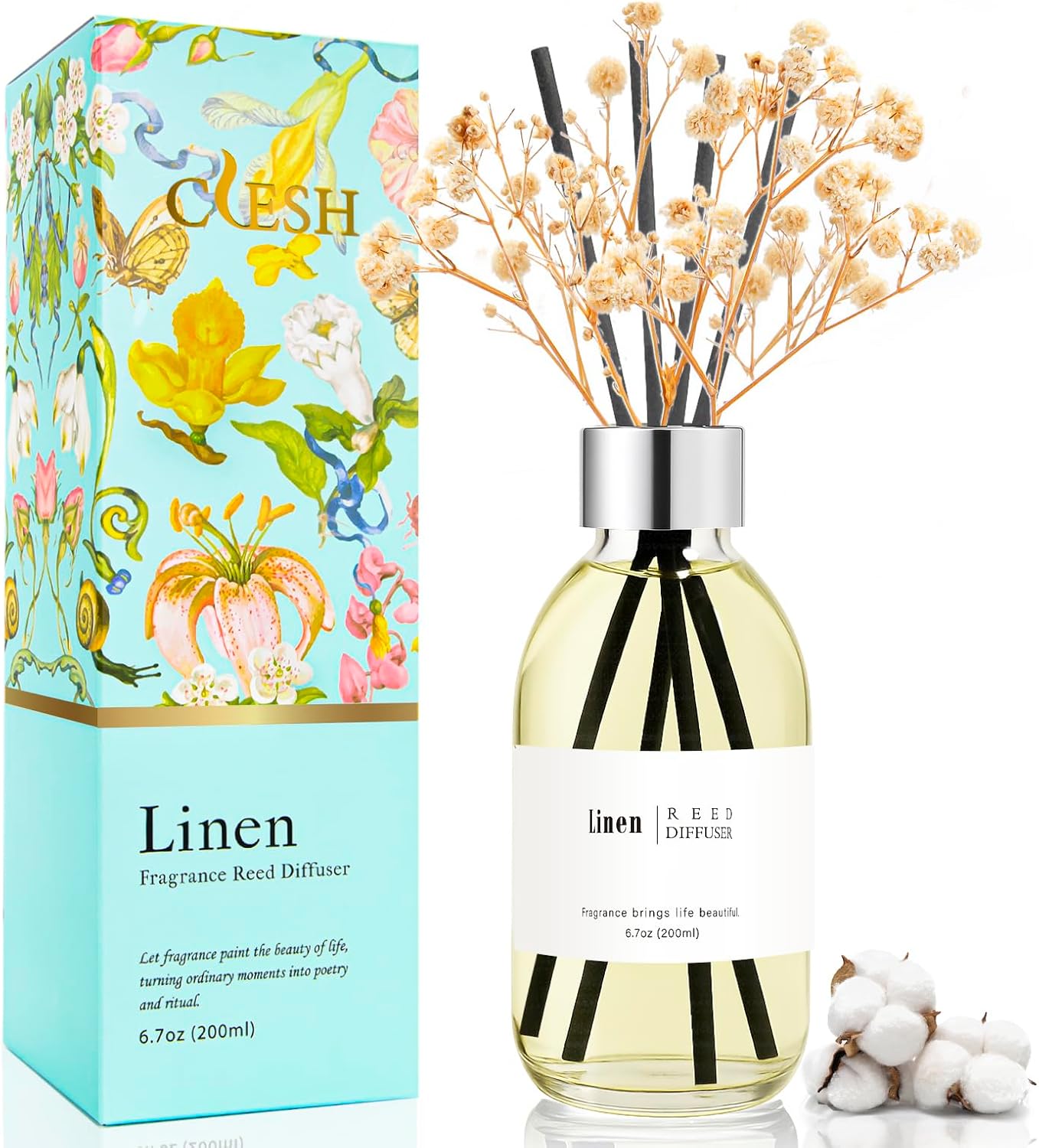 Clesh Reed Diffuser Set with Linen Scent