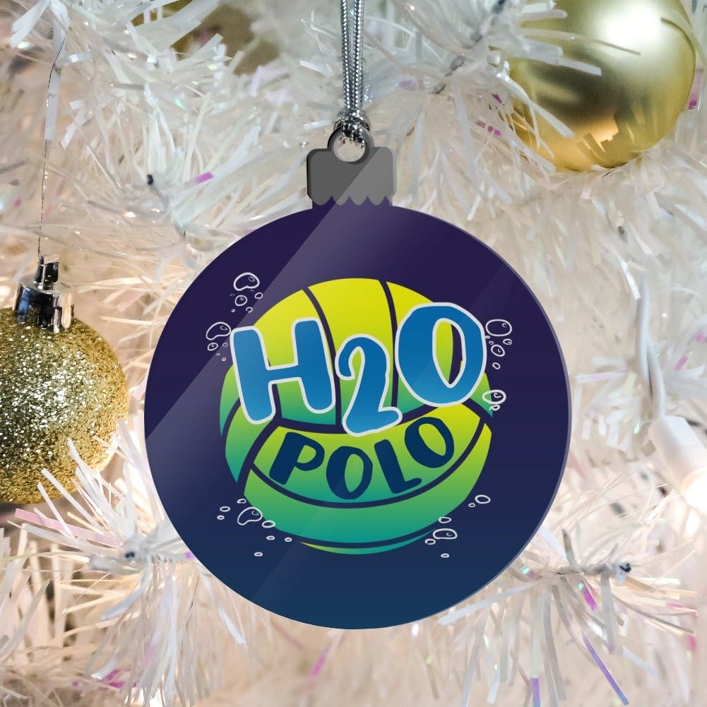 Graphics And More Water Polo Ball H2O Acrylic Christmas Ornament