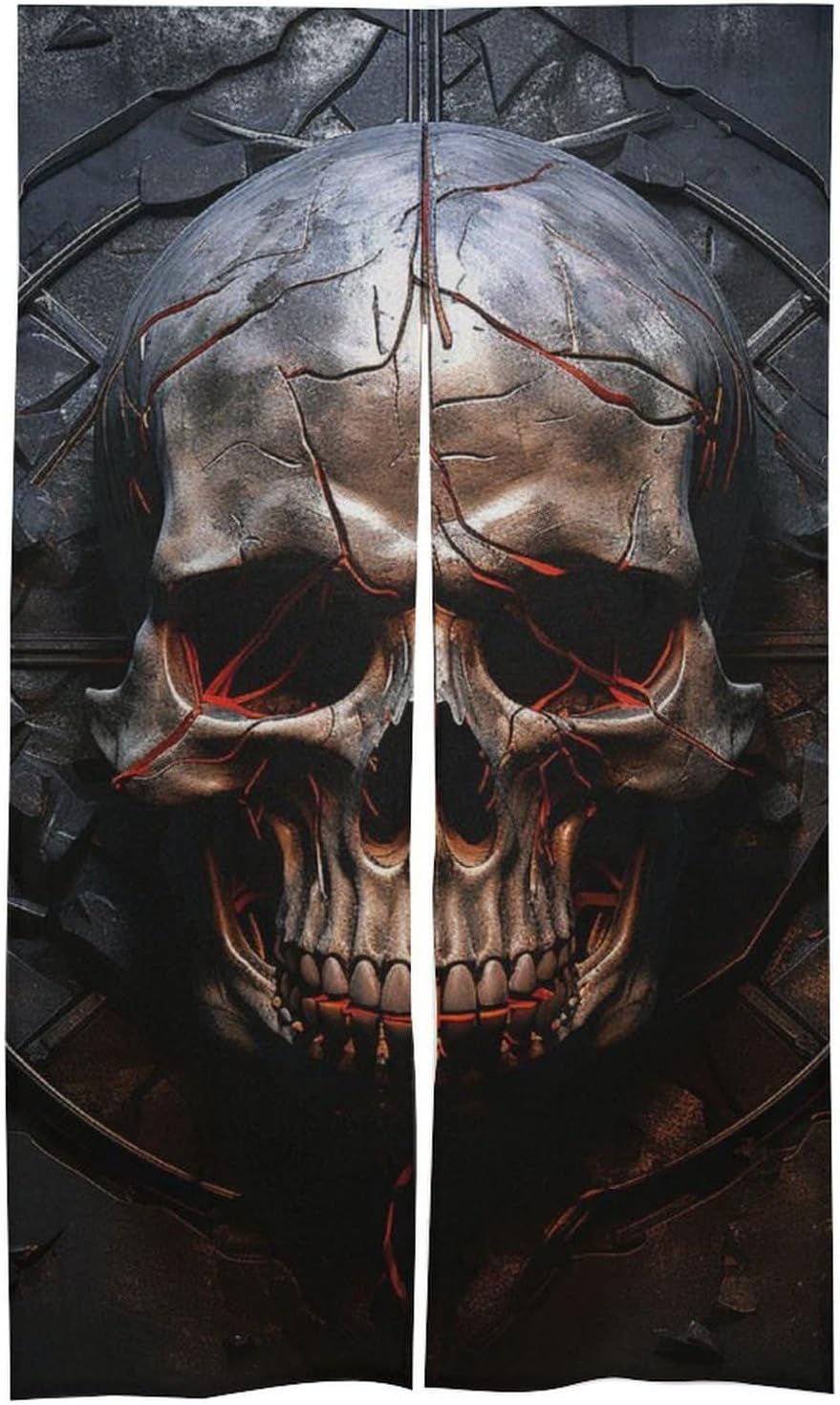 Japanese Noren Skull Door Curtain 34x57