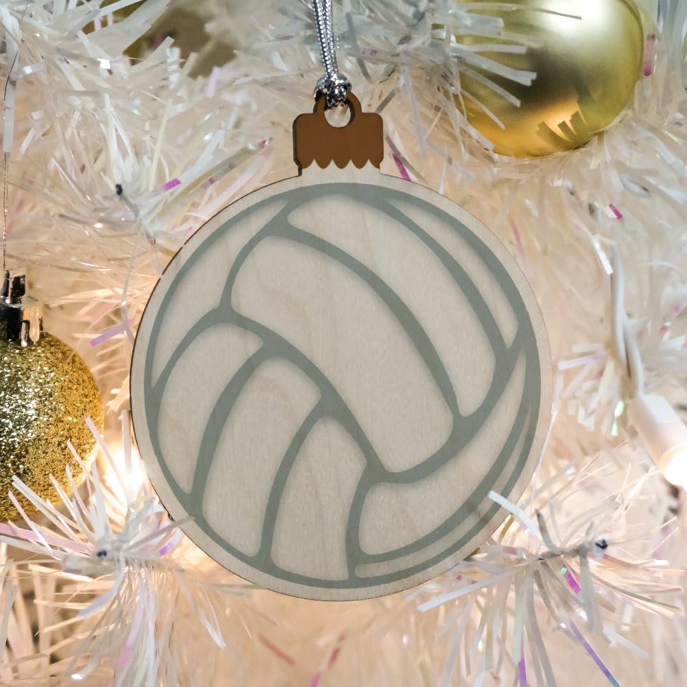 GRAPHICS AND MORE Volleyball Ball Wood Christmas Ornament