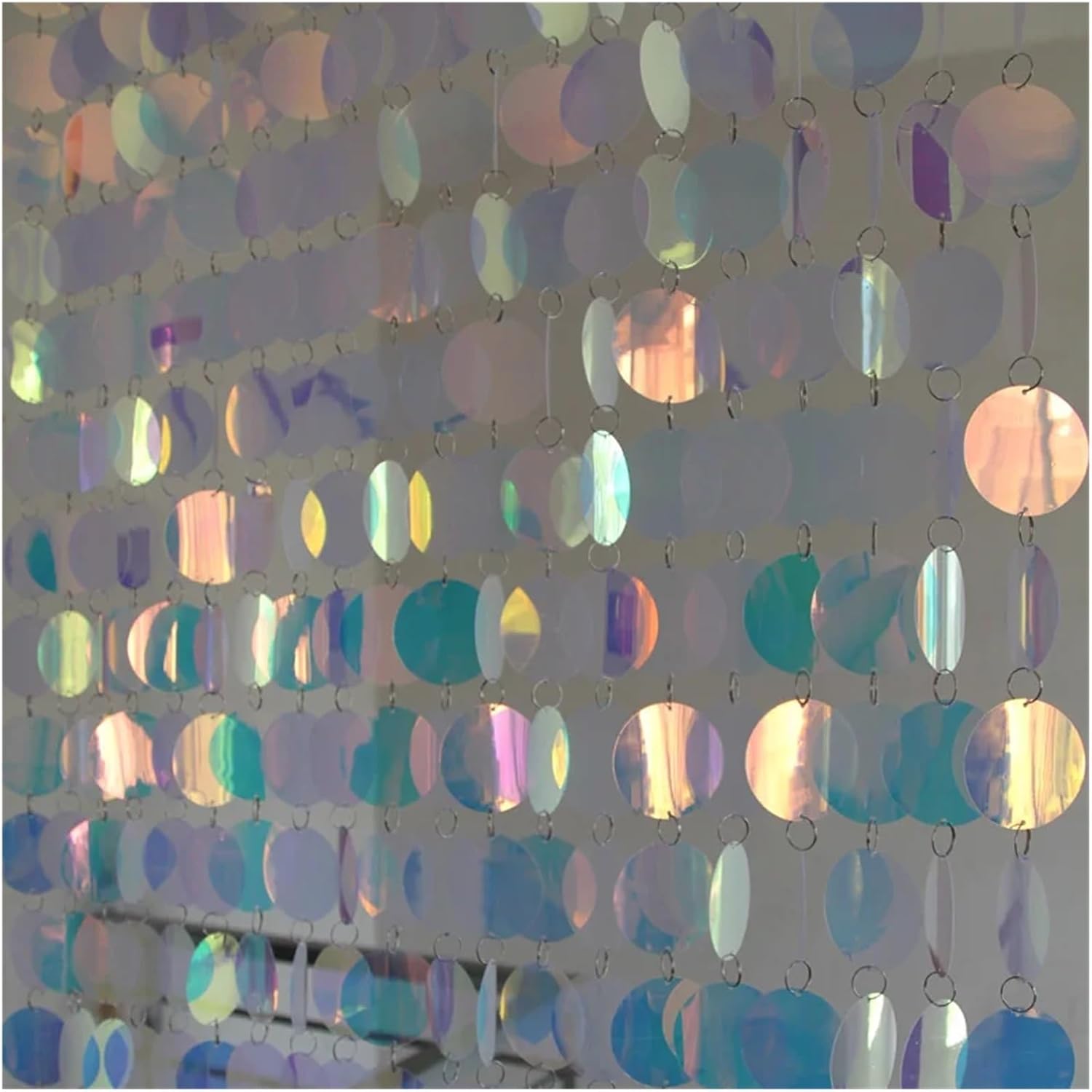 Blue PVC Sequins Curtain 5 Strips 180cm