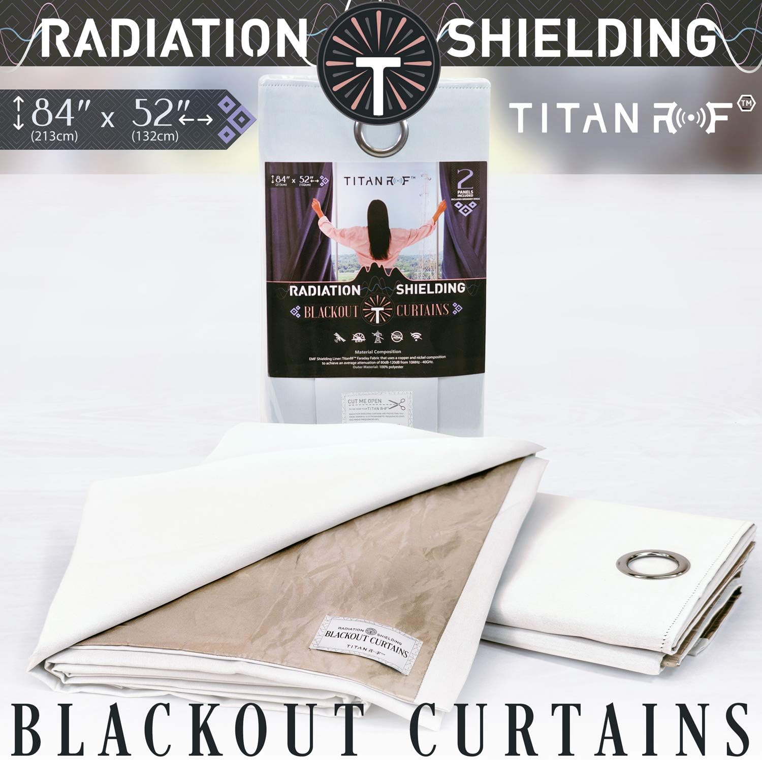 Mission Darkness TitanRF Radiation Shielding Curtains 52x84