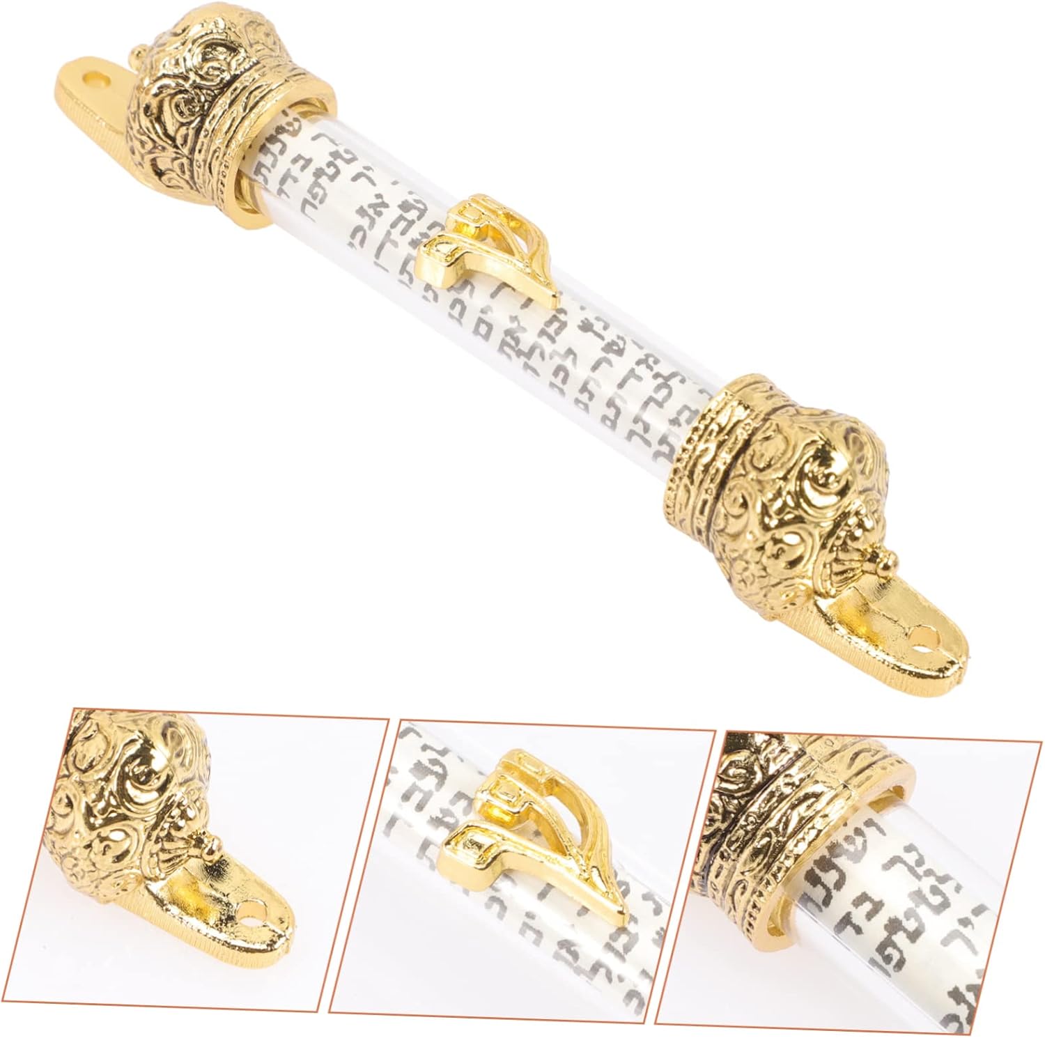Jewish Mezuzah Door Decor Metal Scroll Blessing Decor