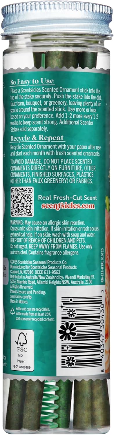 NEW Scentsicles Honeysuckle Rose Scented Sticks - 2 Bottles 12 Sticks Total