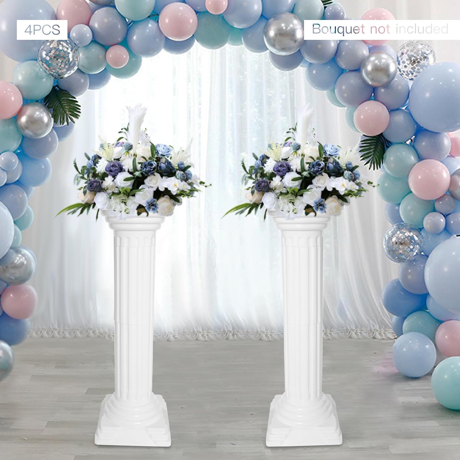 Roman Pillars Decor Set 4Pcs for Wedding and Events