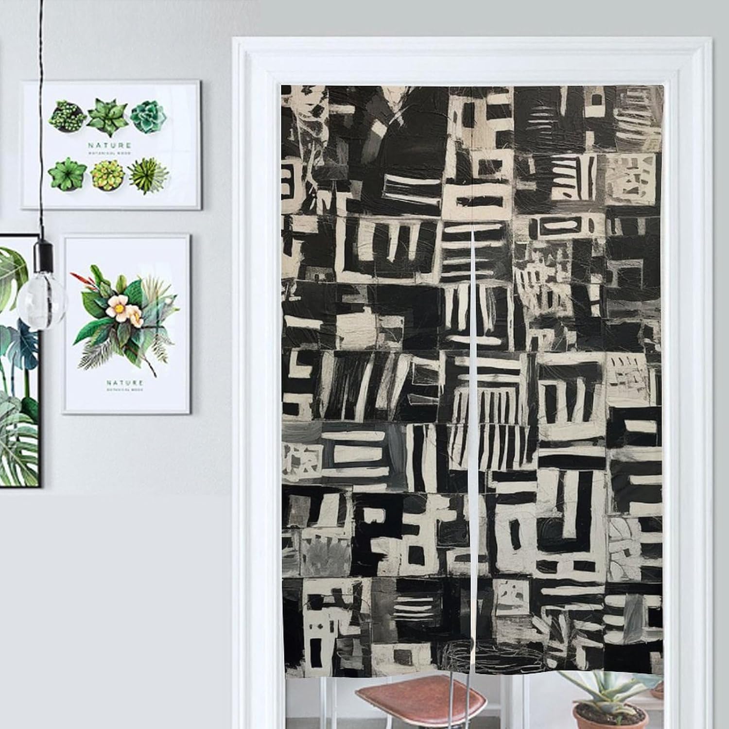 Weird Shape Printed Door Curtain for Split Doorways