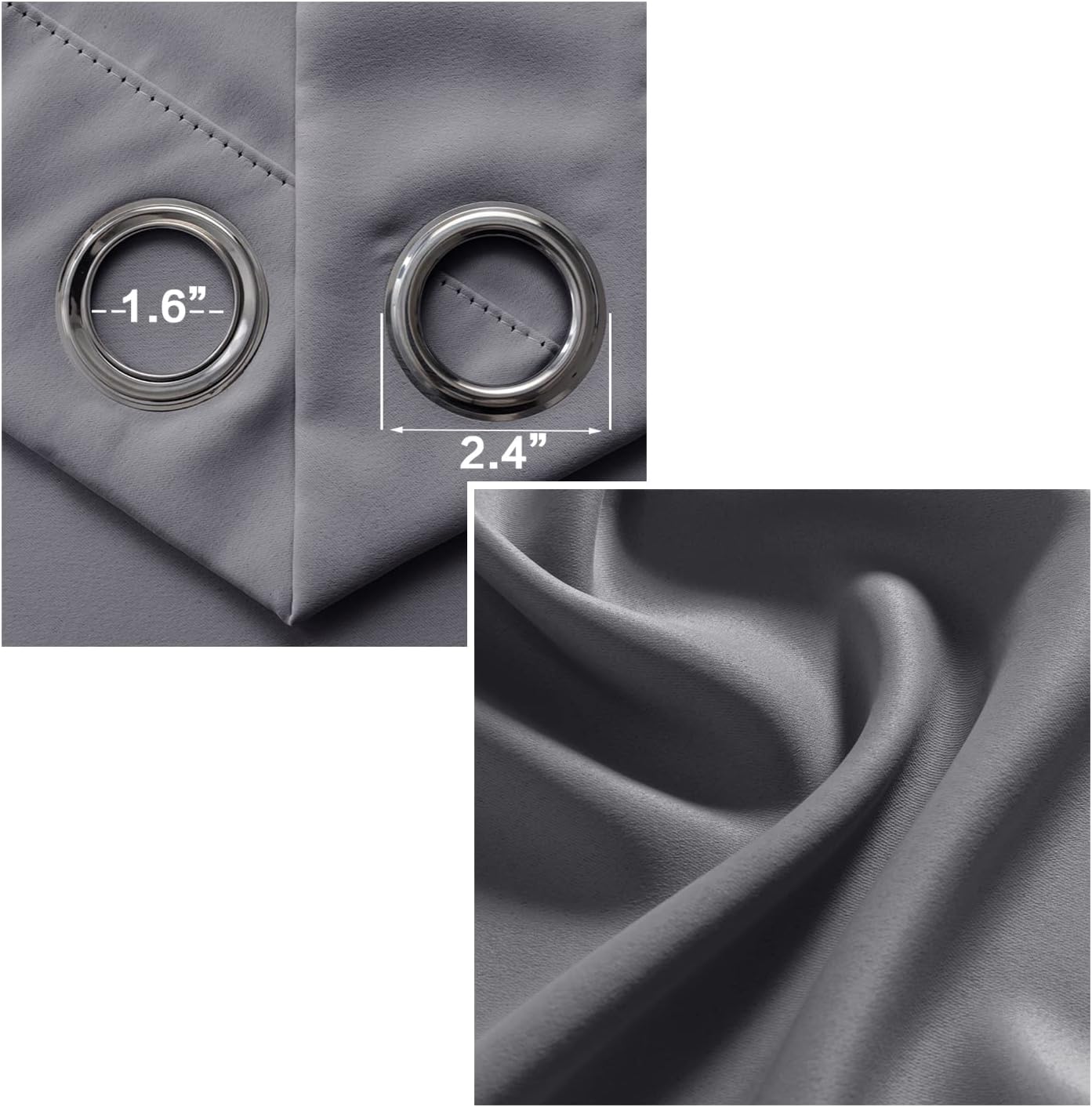 XTMYI Thermal Insulated Curtains for Winter - Dark Grey
