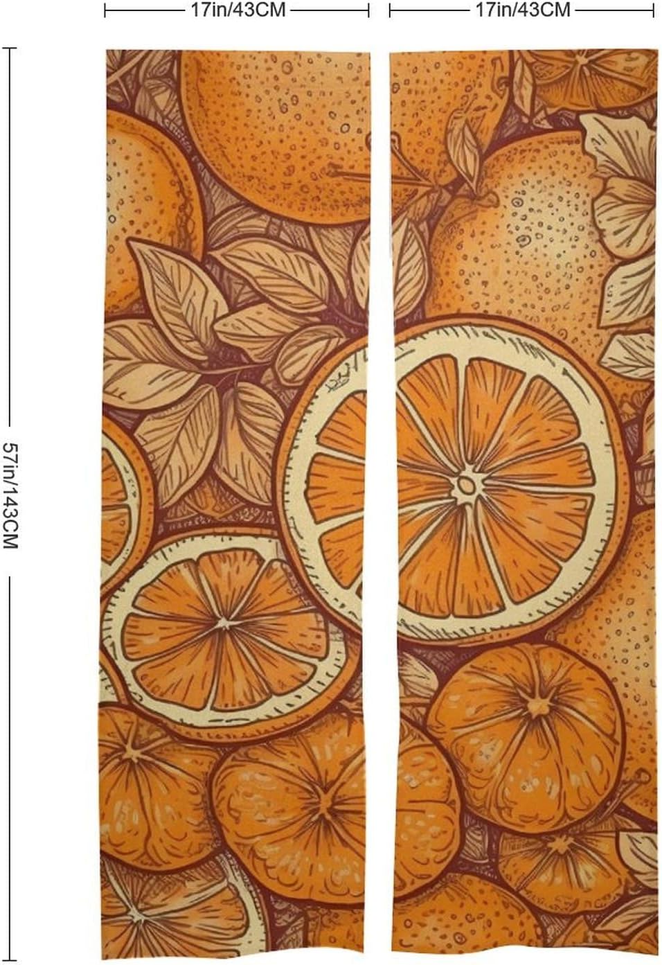Japanese Noren Door Curtain Sliced Fruit Design 34x57
