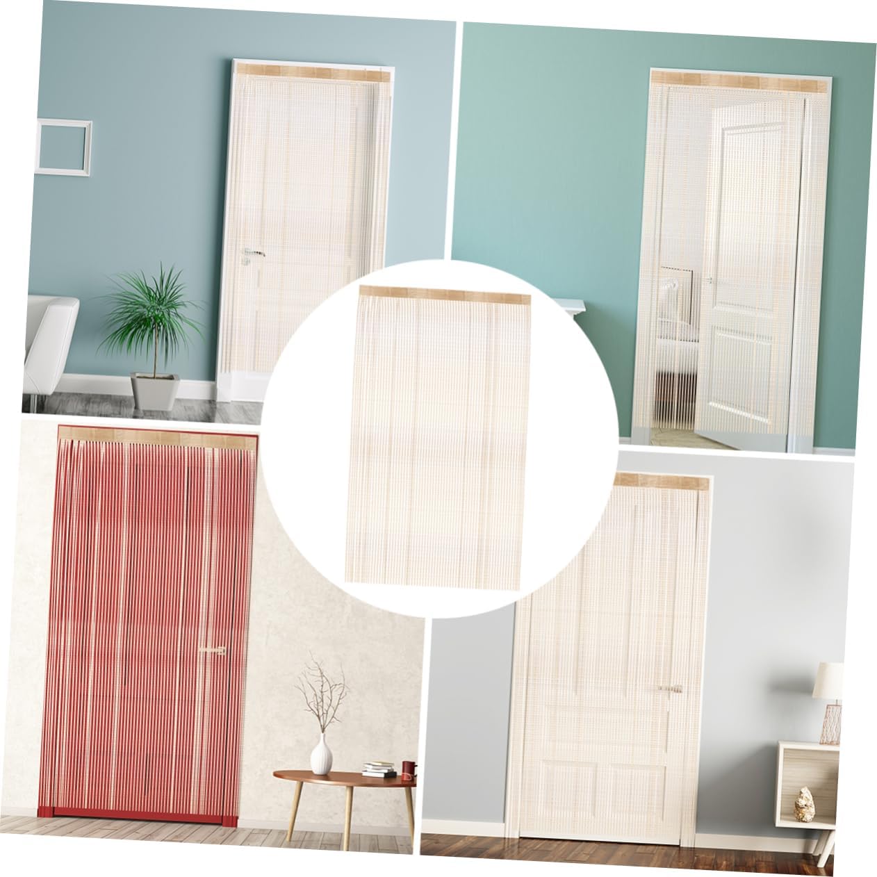 PRETYZOOM Dense Monochrome Door Curtain for Home Decor