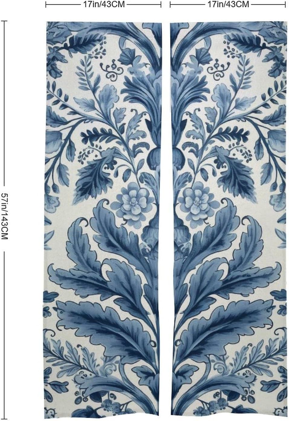 Japanese Noren Blue Pattern Door Curtain 34x57