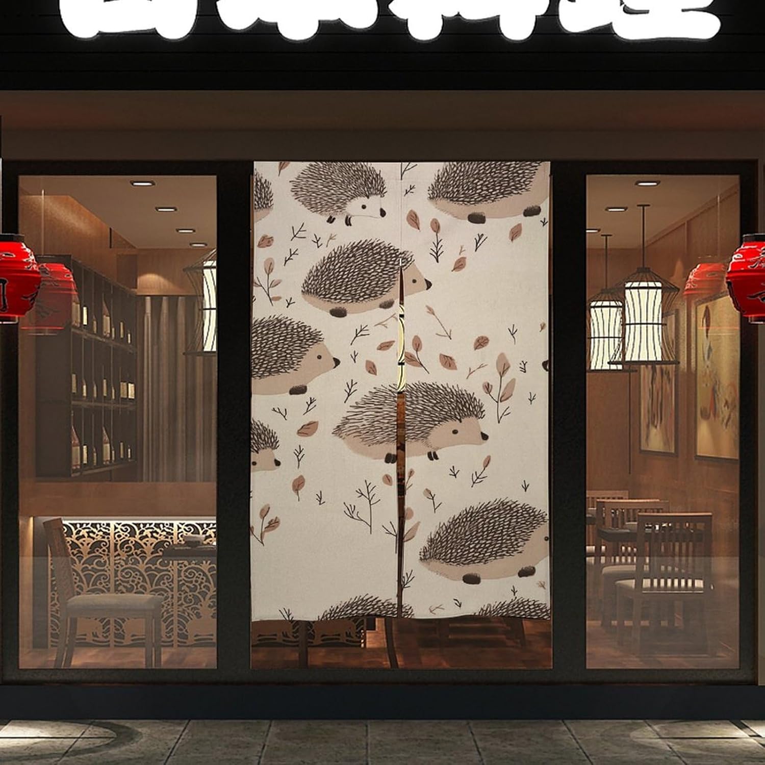 Japanese Noren Cartoon Animal Door Curtain 34x57
