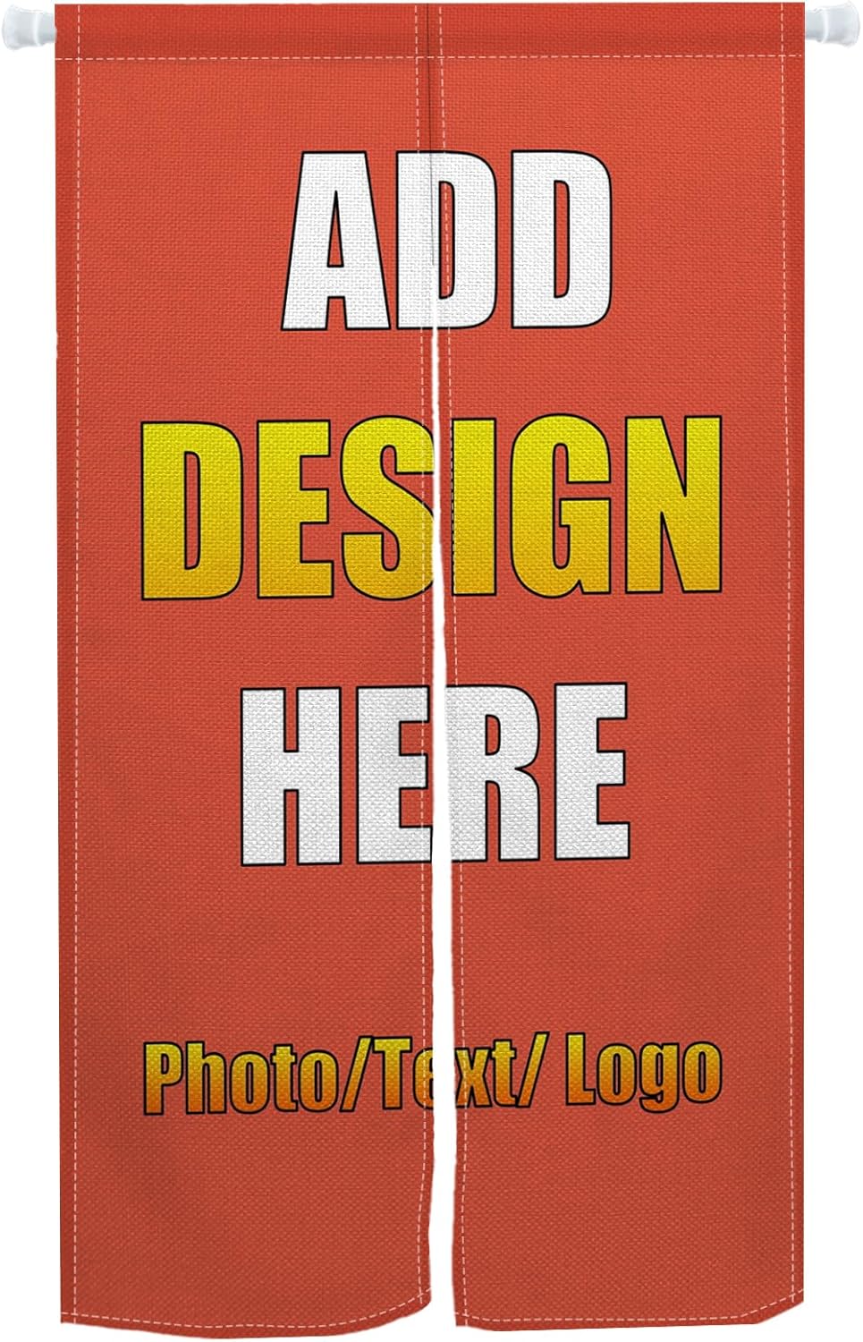 Custom Door Curtain Noren with Photo Text Logo 34x60
