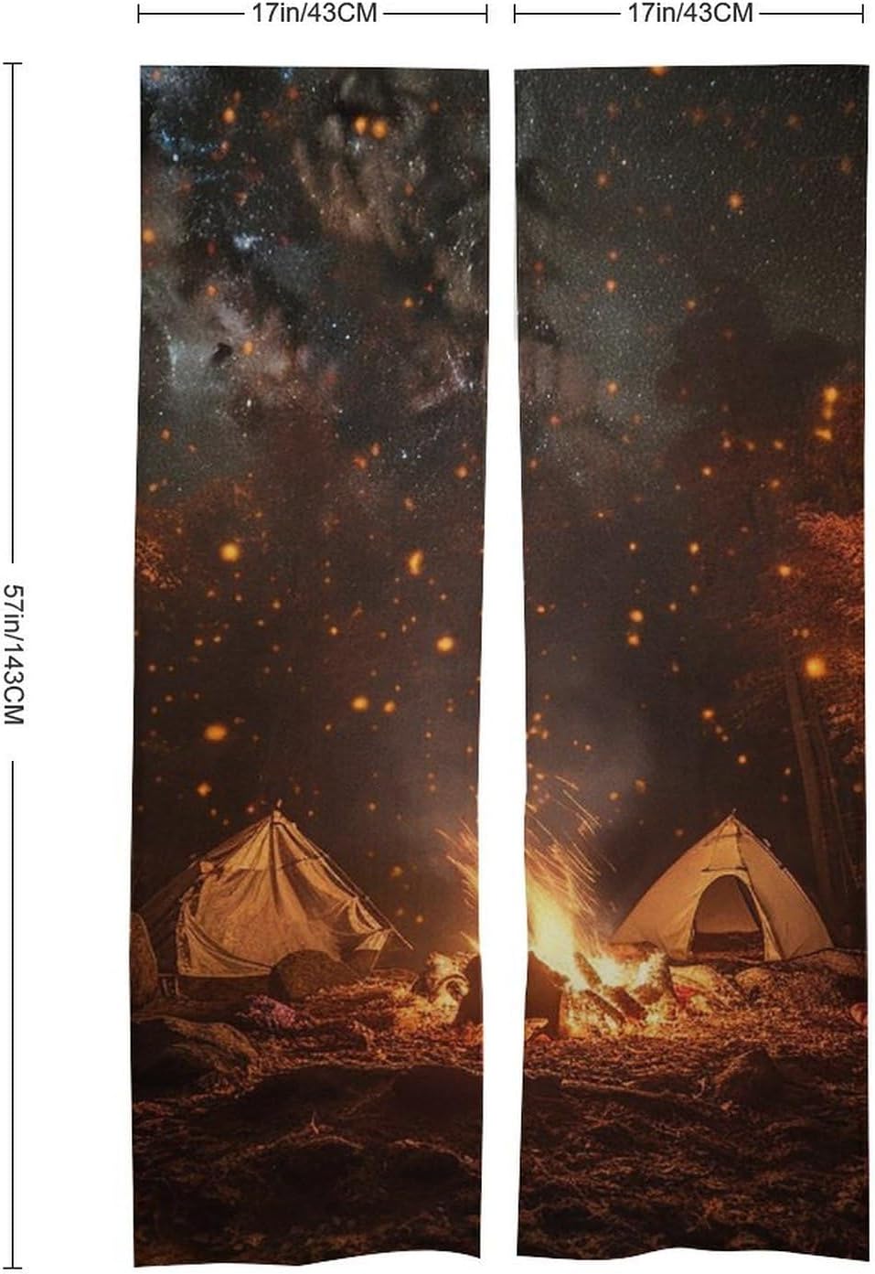 Galaxy Night Sky Door Curtain for Kitchen and Entryway