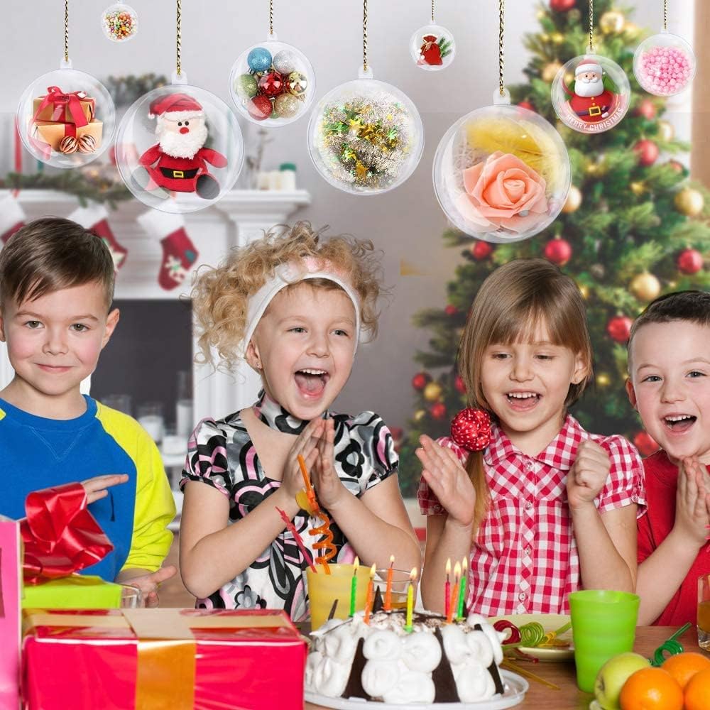 AGM 20Pcs Clear Fillable Hanging Ornaments