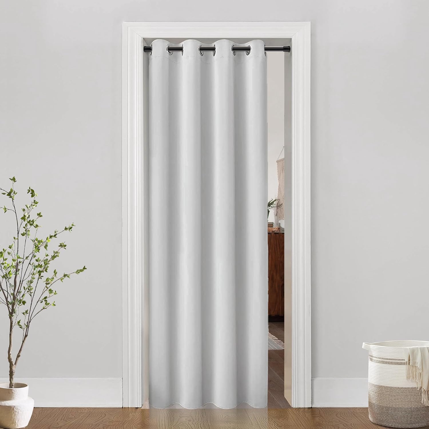 Curtain as Bedroom Door Sound Proof Panels for Doorway Cover