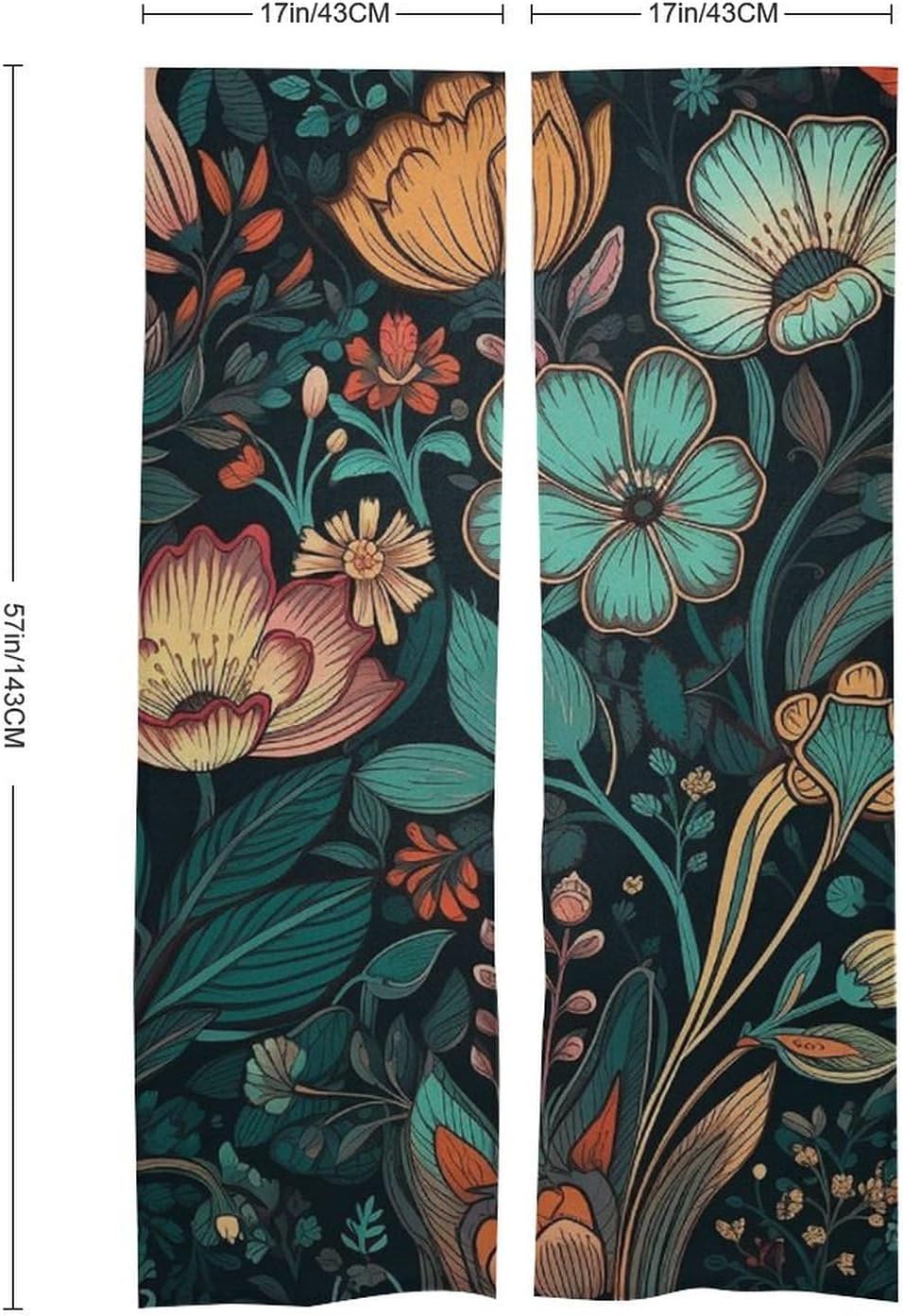 Japanese Noren Door Curtain with Cyan and Black Print