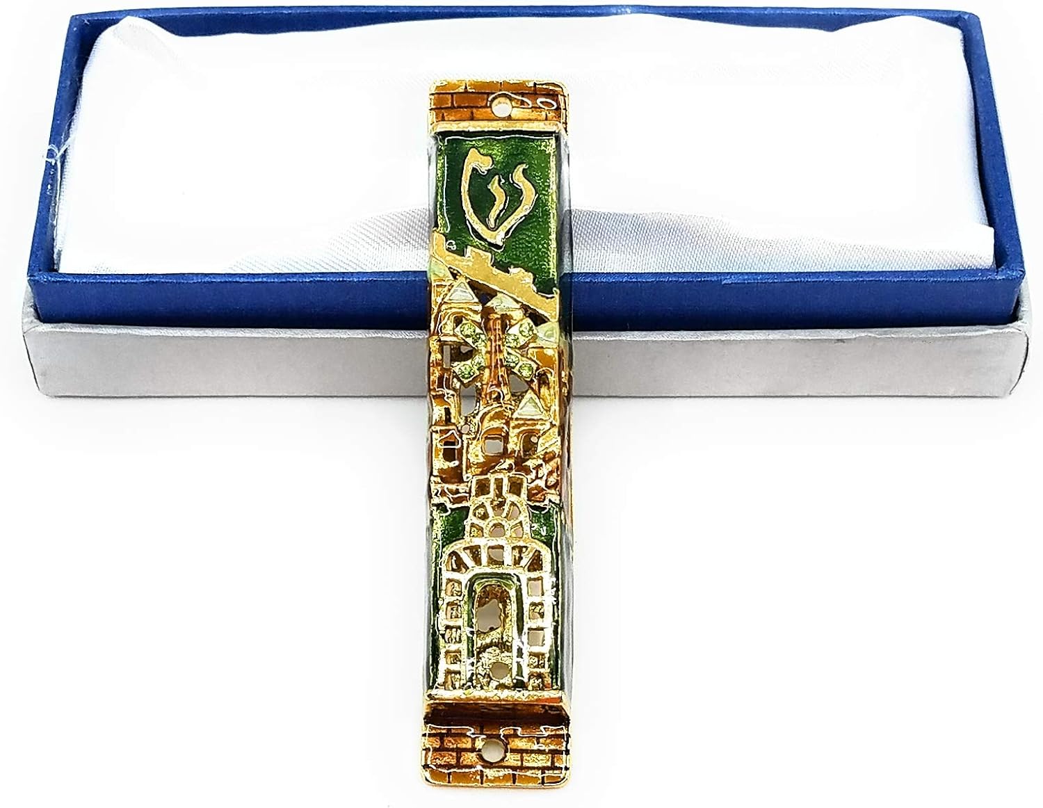 Ayuni Gifts of the World 4 Inch Mezuzah Case with Austrian Crystals