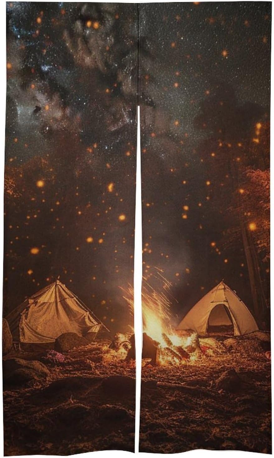 Galaxy Night Sky Door Curtain for Kitchen and Entryway
