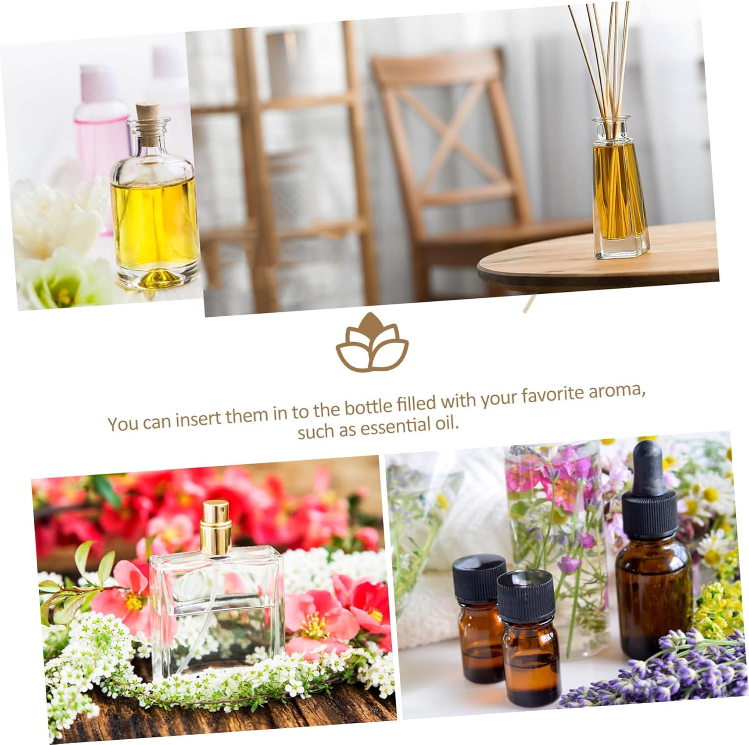 Kichvoe 10pcs Aromatherapy Diffuser Sticks