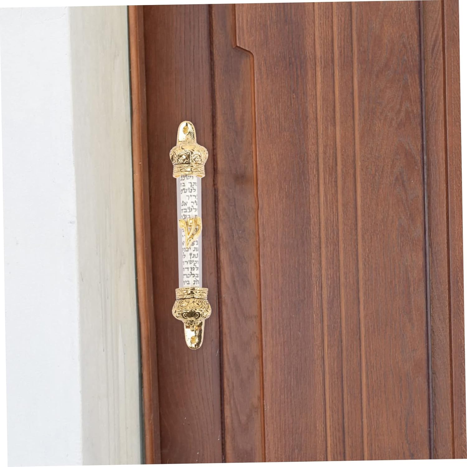 Jewish Mezuzah Door Decor Metal Scroll Blessing Decor