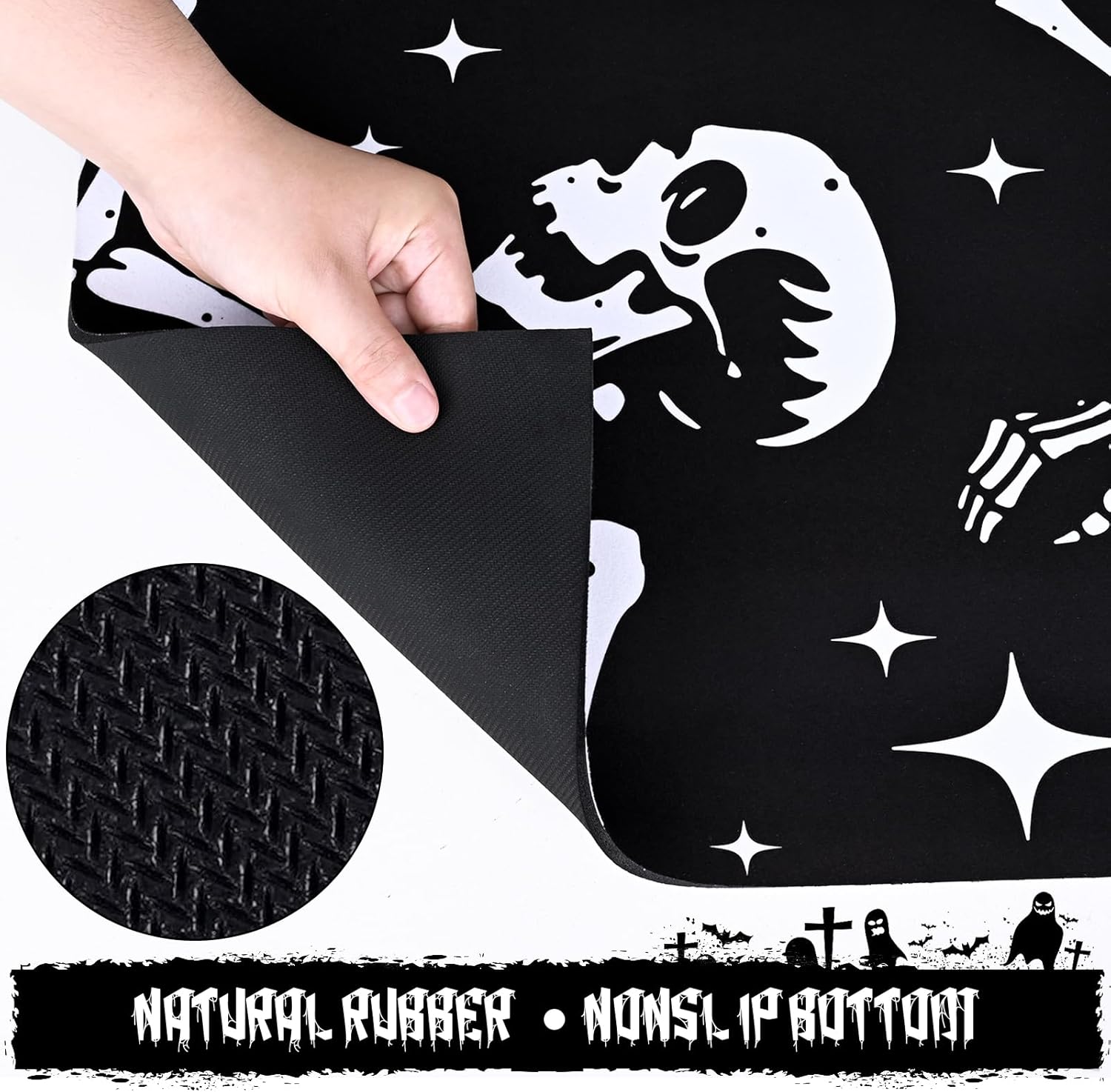 Likiyol Halloween Runner Rug - Skeleton Design