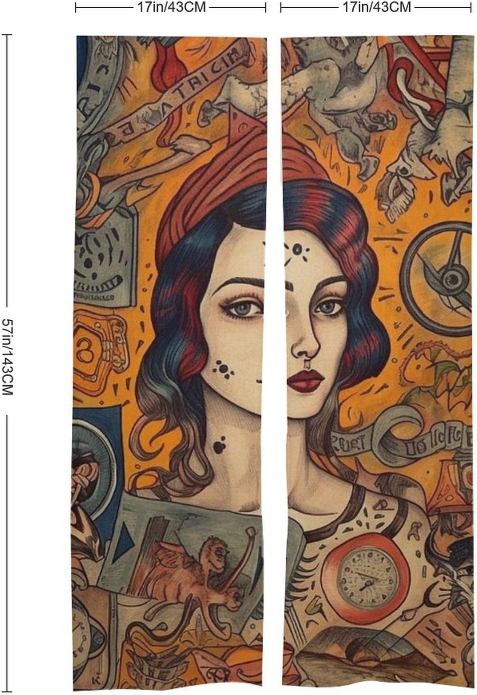 Japanese Noren Style Door Curtain 34x57 Inches