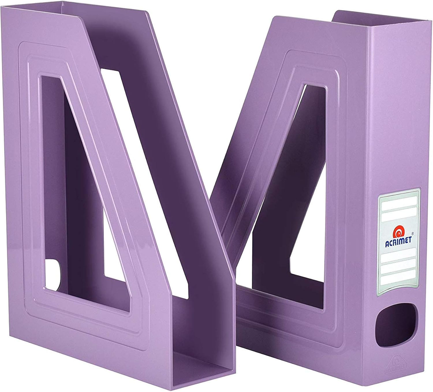 Acrimet Magazine File Holder 2 Pack Solid Purple
