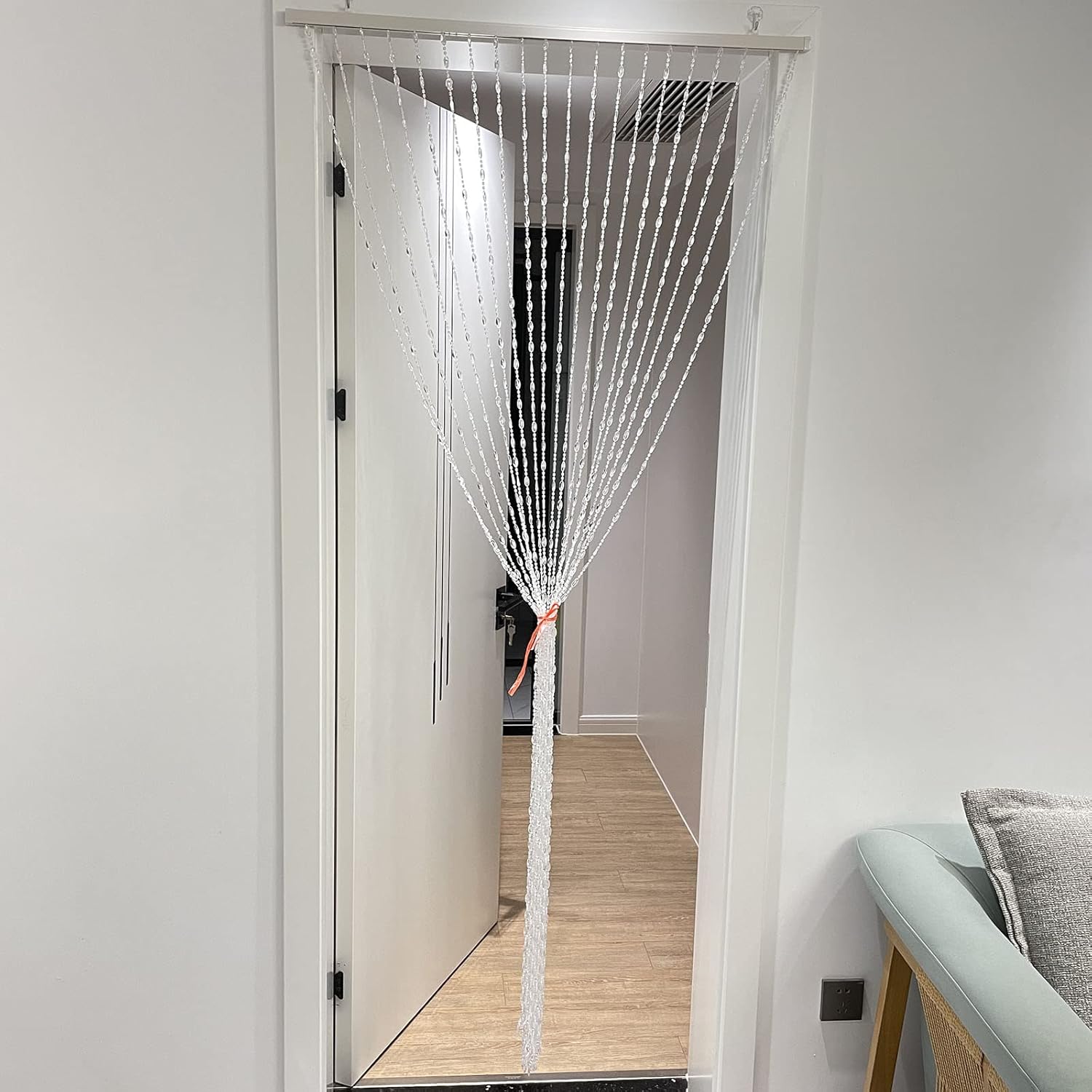 Clear Plastic Beaded Curtains for Doorways and Windows