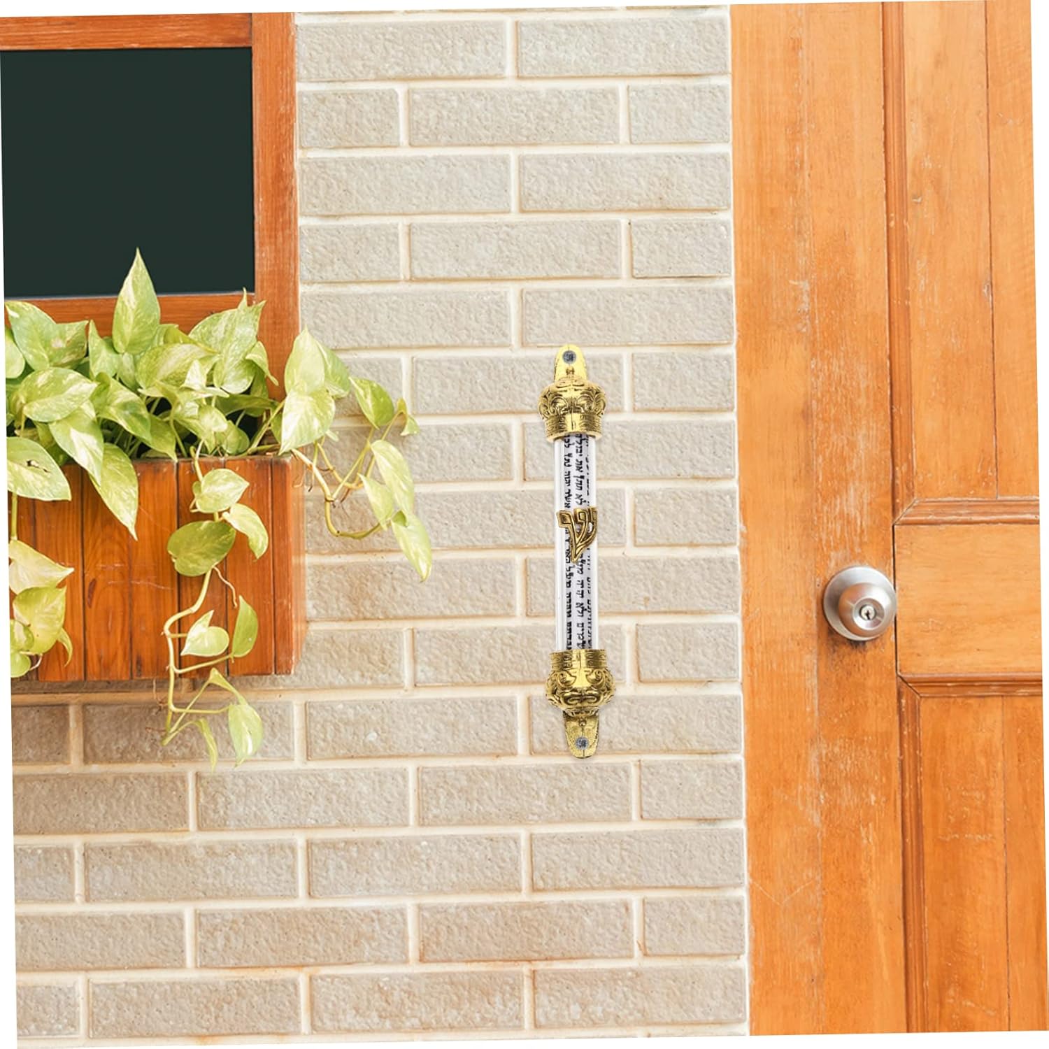 PRETYZOOM Religious Mezuzah Scroll Door Decor Metal