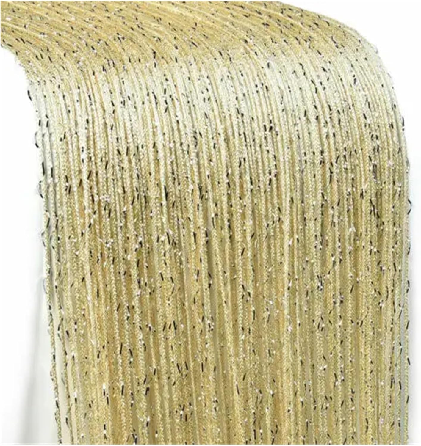 Shiny Tassel String Curtain Blue 300x300cm
