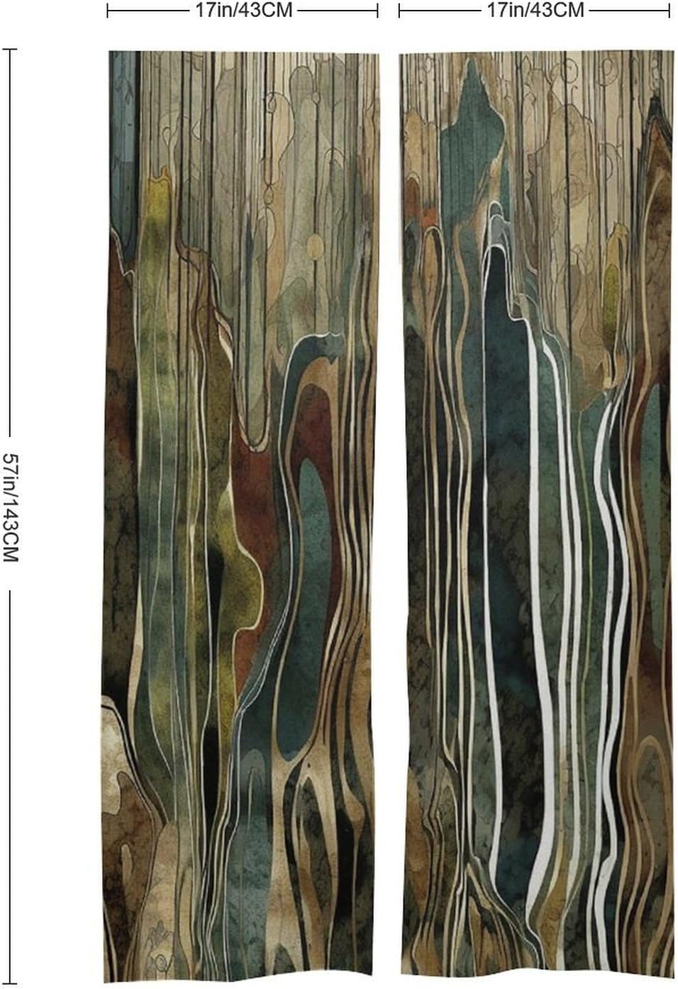 Japanese Noren Dark Stripes Door Curtain 34x57 Inches