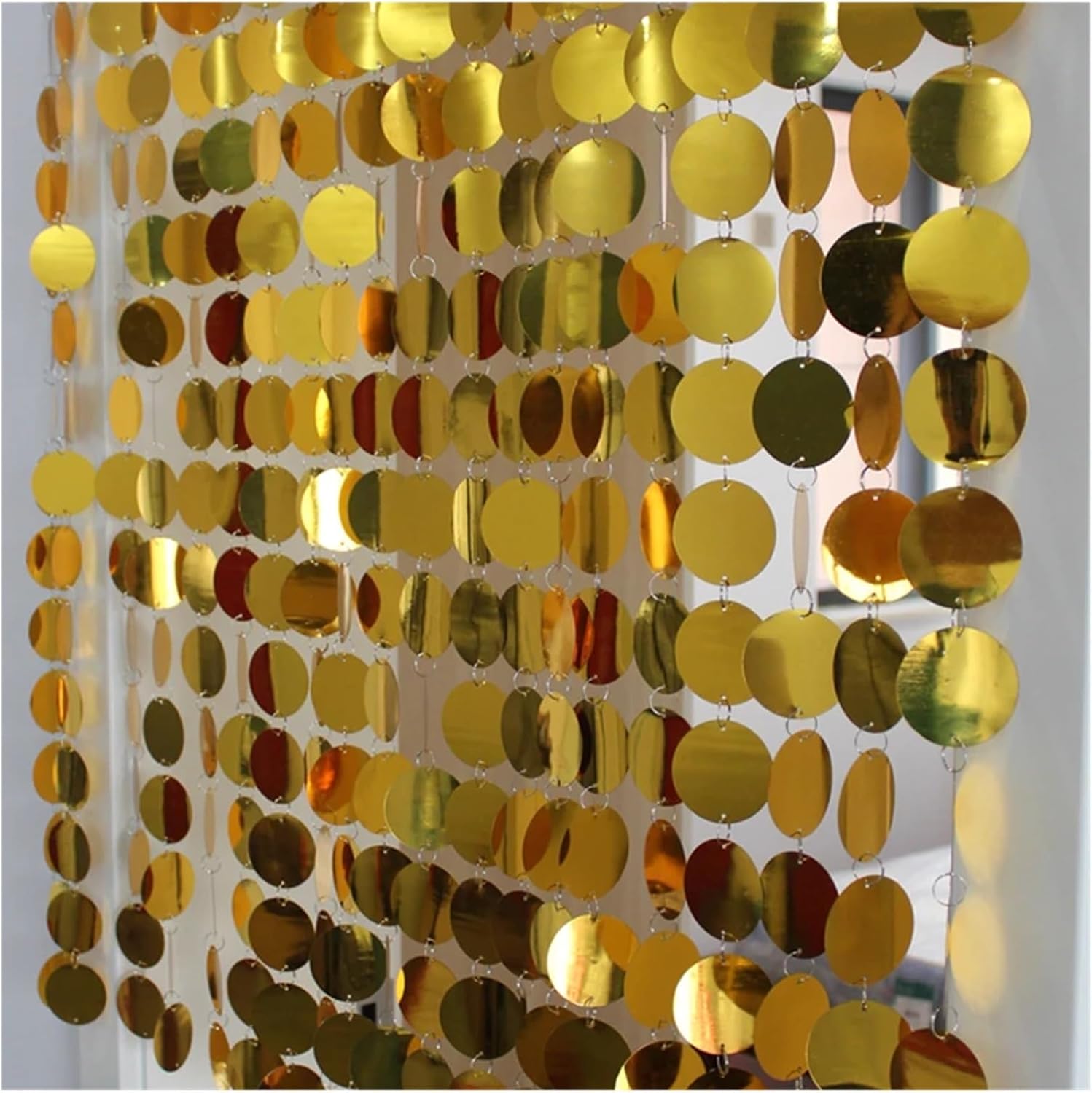 Blue PVC Sequins Curtain 5 Strips 180cm