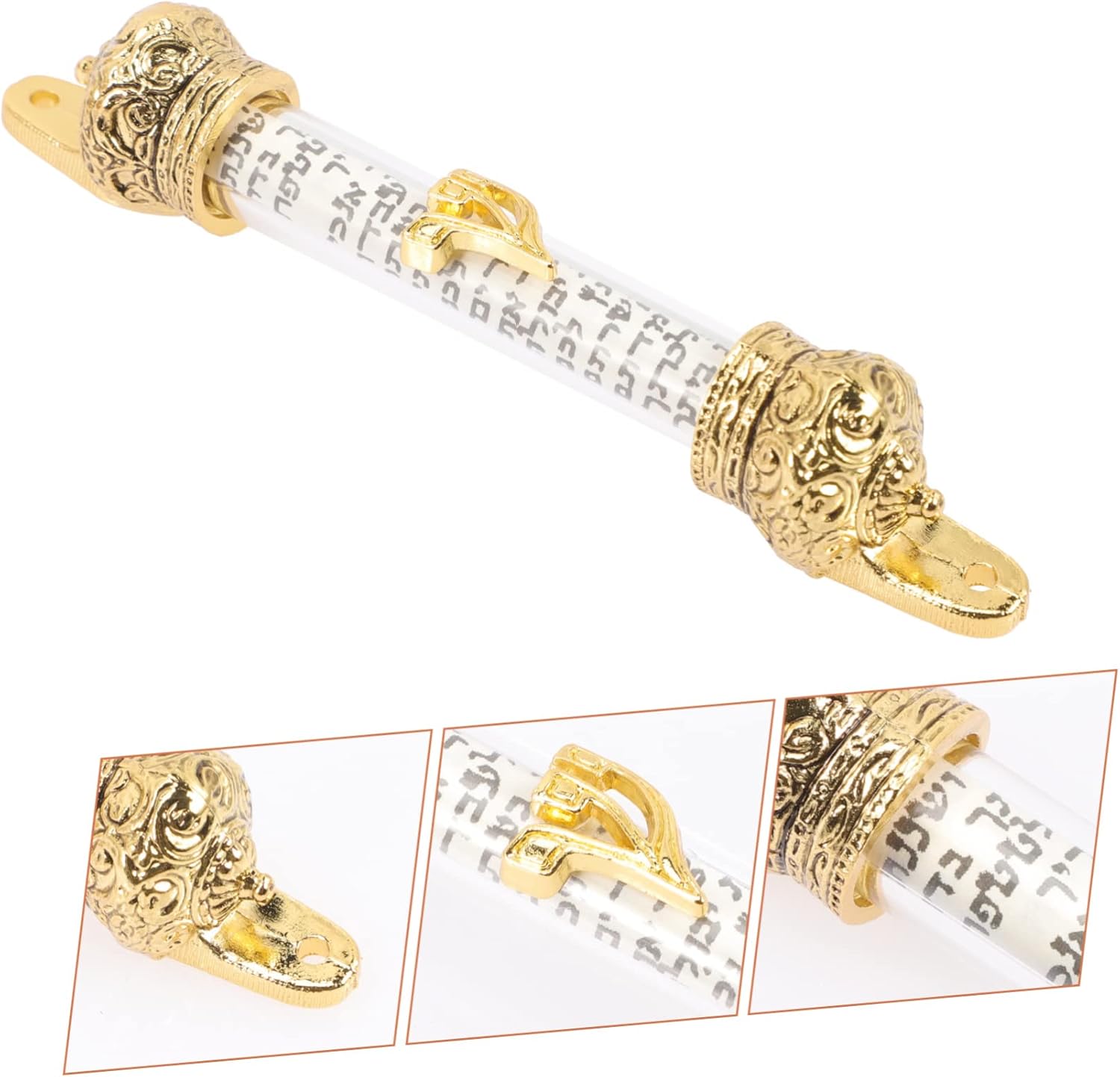 Door Right Side Mezuzah Jewish Religious Metal Scroll for Home