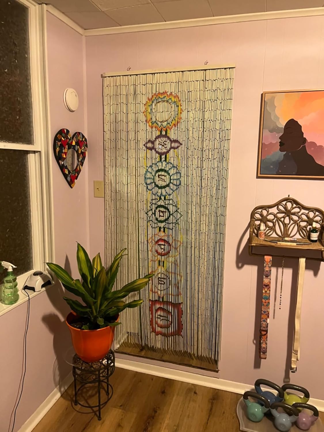Beaded Curtain 125 String Chakra Handmade with 4000 Beads