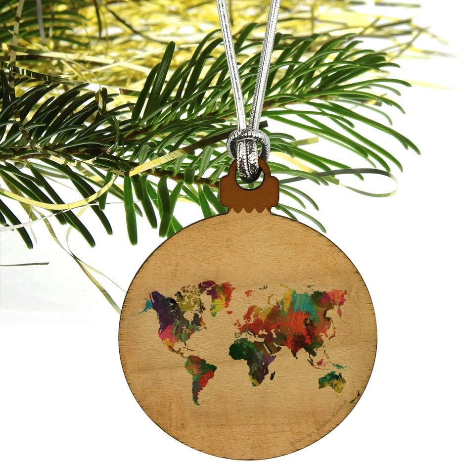 GRAPHICS AND MORE Rainbow World Globe Mini Ornament