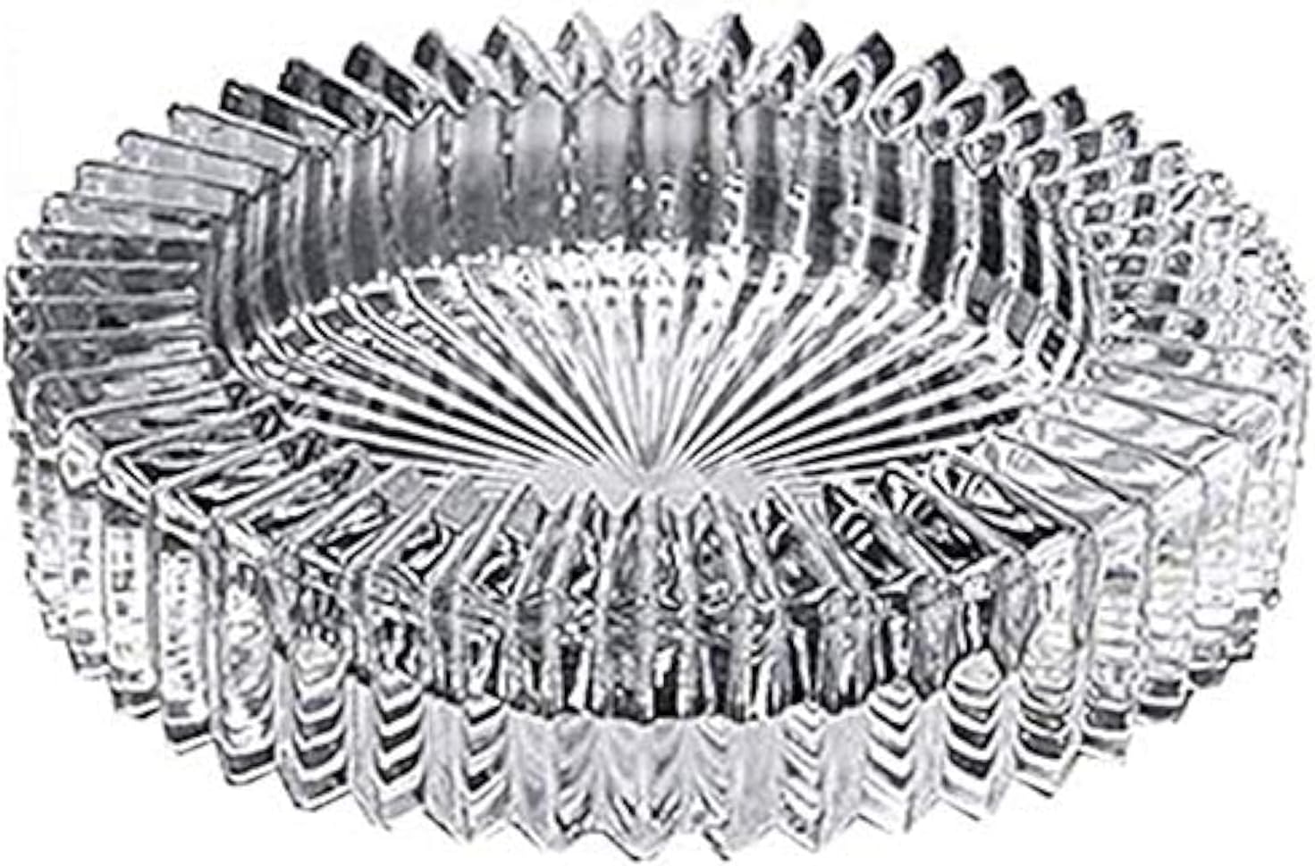 Artistic Glass Ashtray - 6 Inch Round Collectible Decor