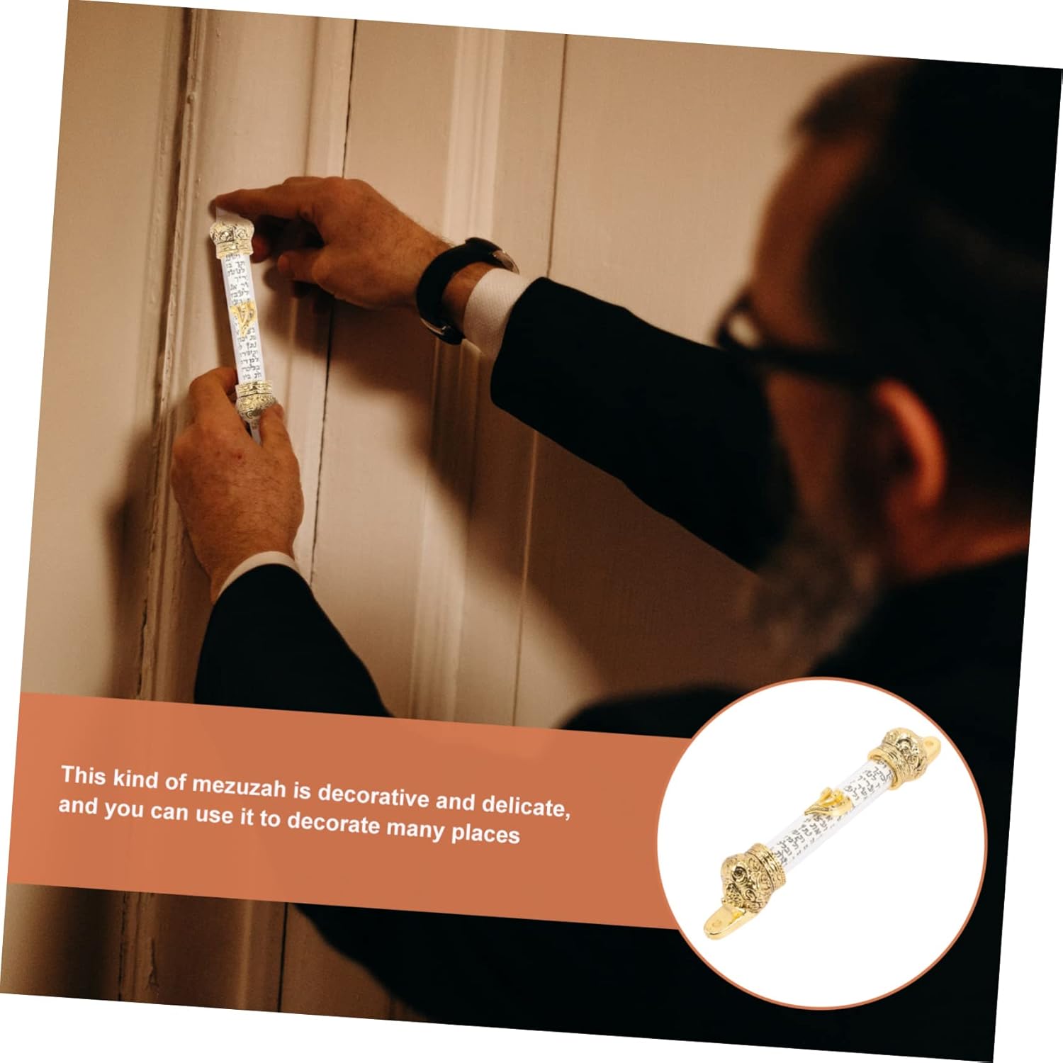 Zerodeko Jewish Door Mezuzah Metal Home Blessing