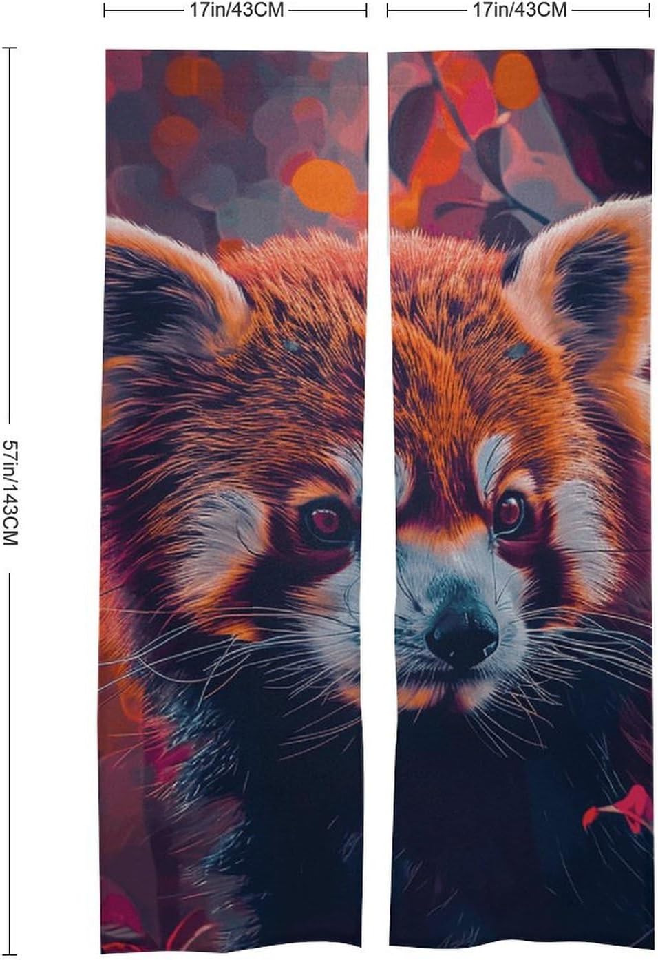 Japanese Noren Red Animal Door Curtain 34x57