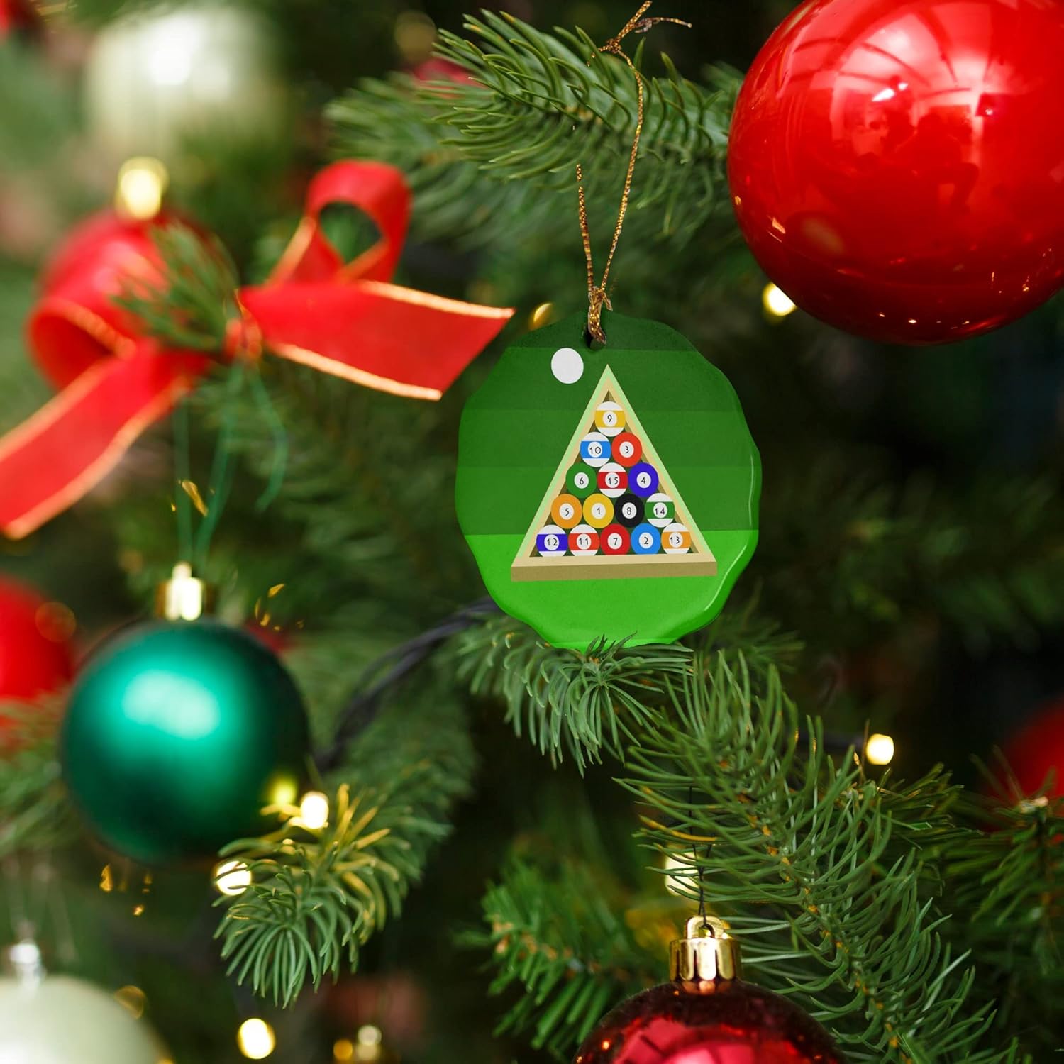 Graphics More Billiard Balls Christmas Ornament