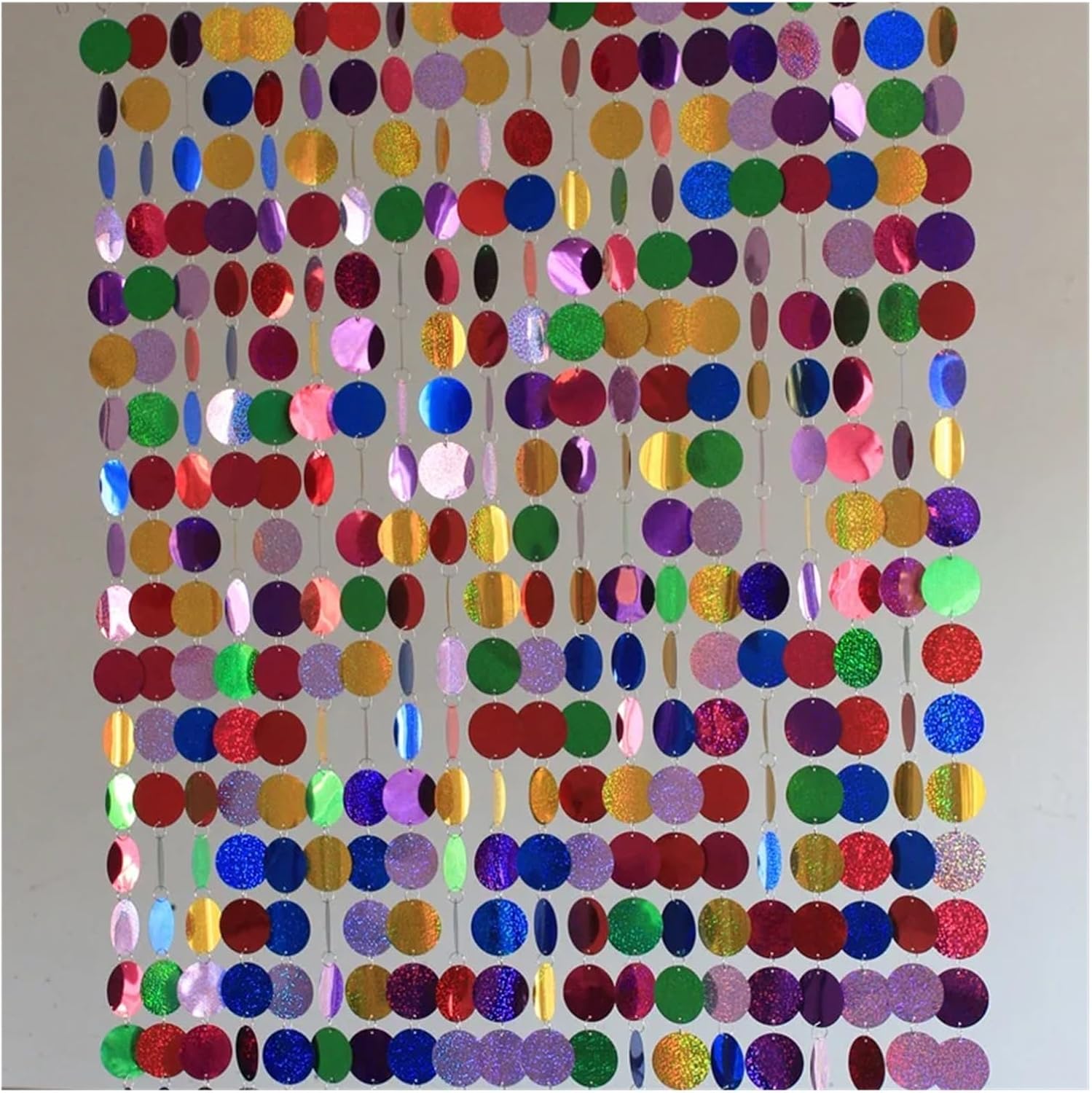 Blue PVC Sequins Curtain 5 Strips 180cm