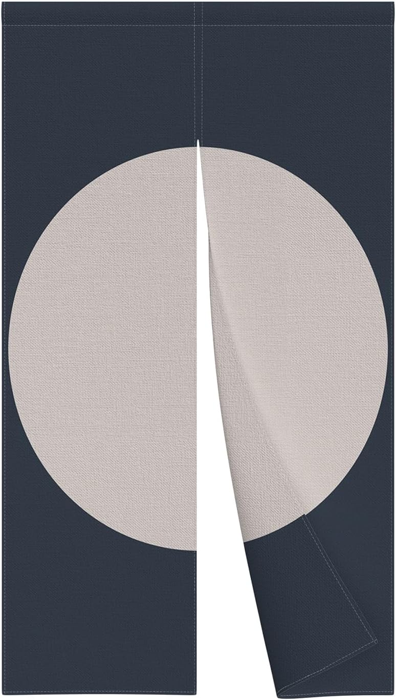 Leowefowa Double Sided Door Curtain with Round Pattern